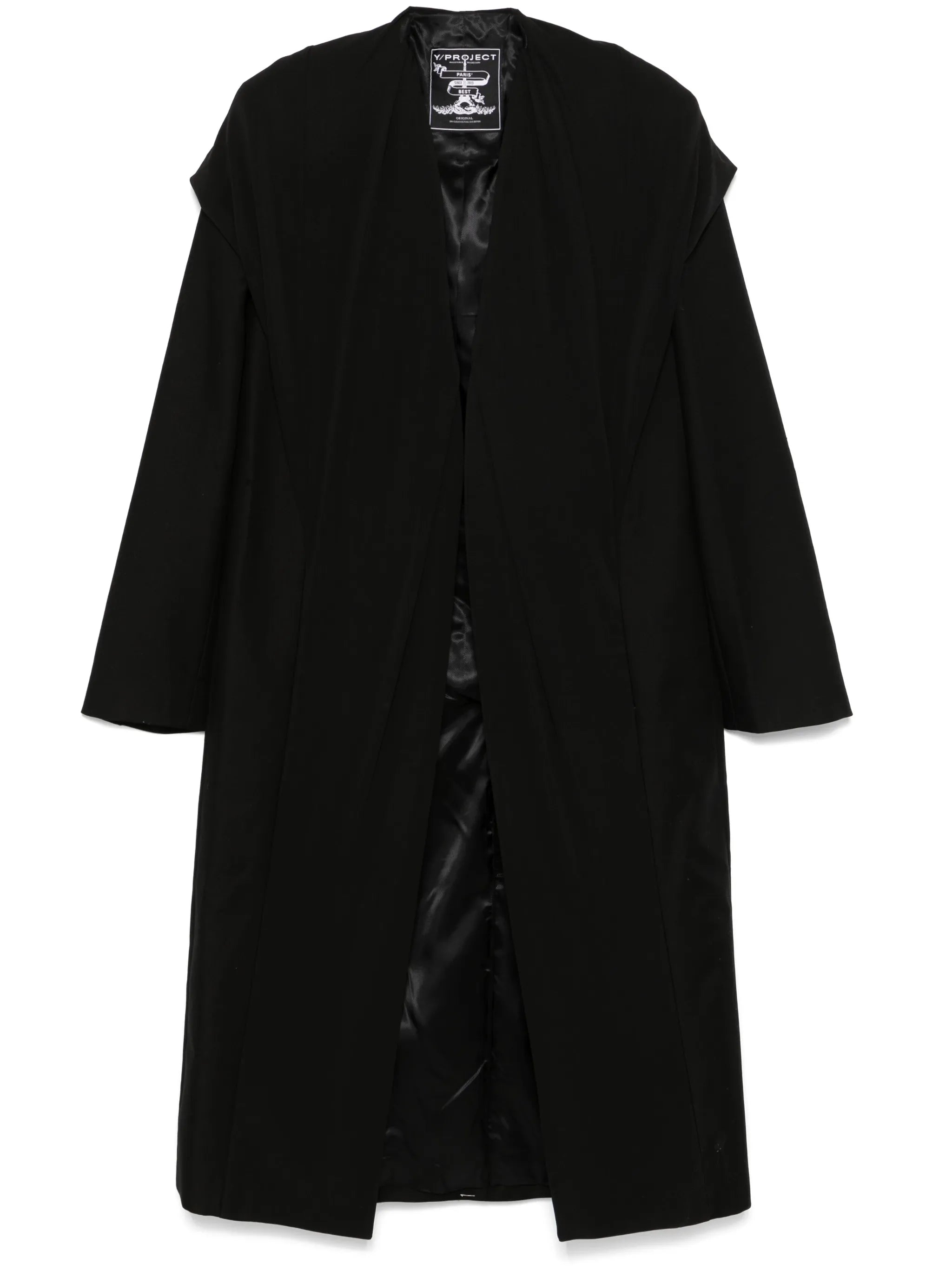 draped-detail coat