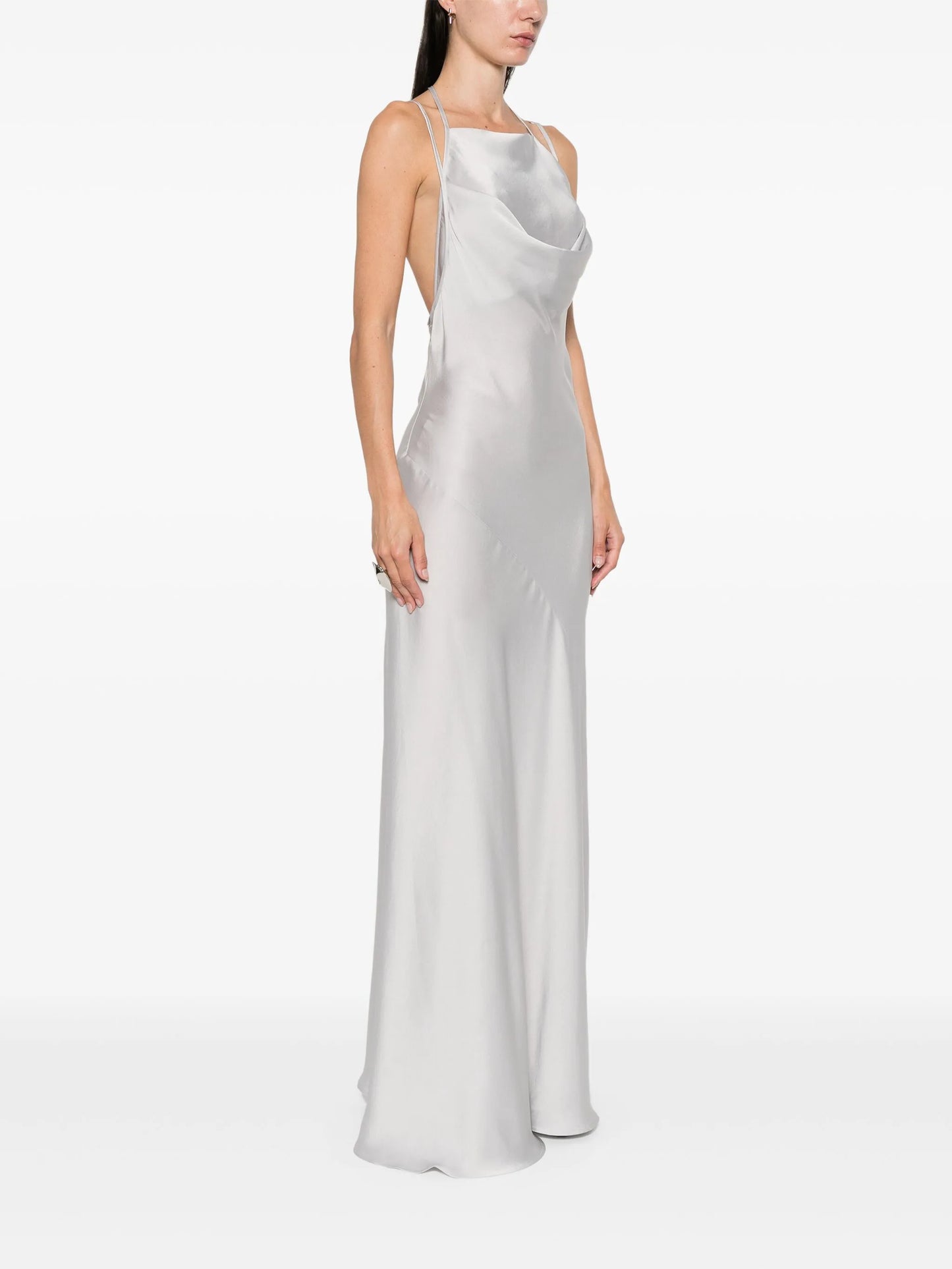 cowl-neck maxi dress