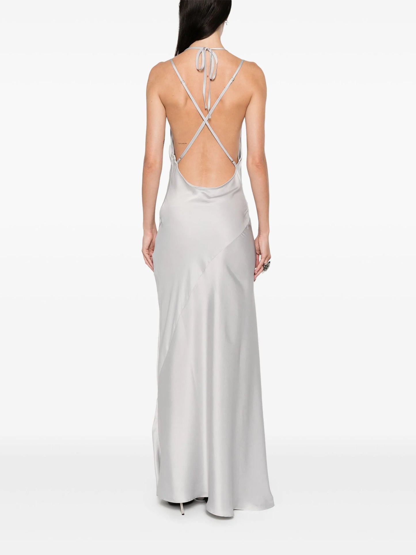 cowl-neck maxi dress