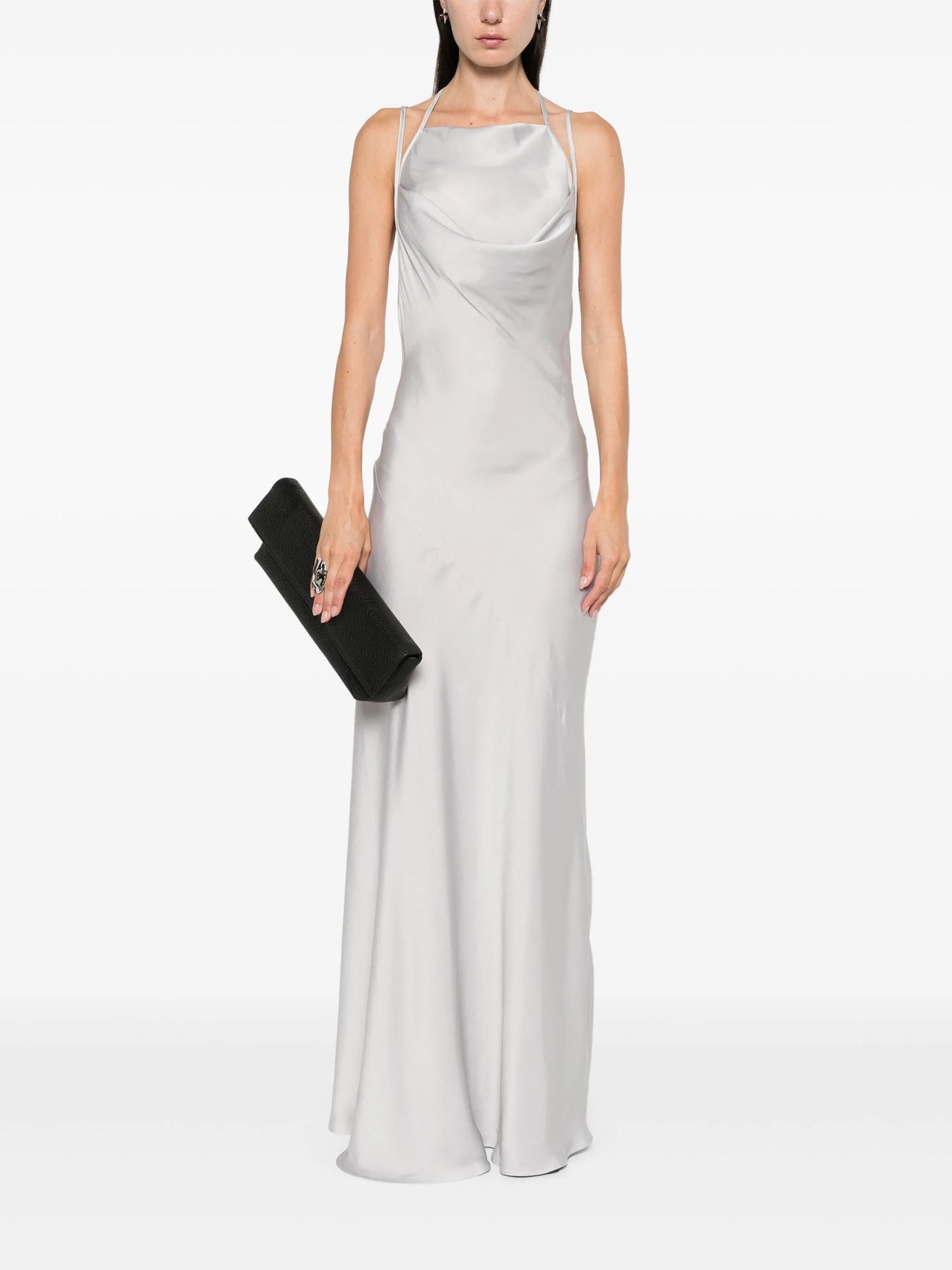 cowl-neck maxi dress