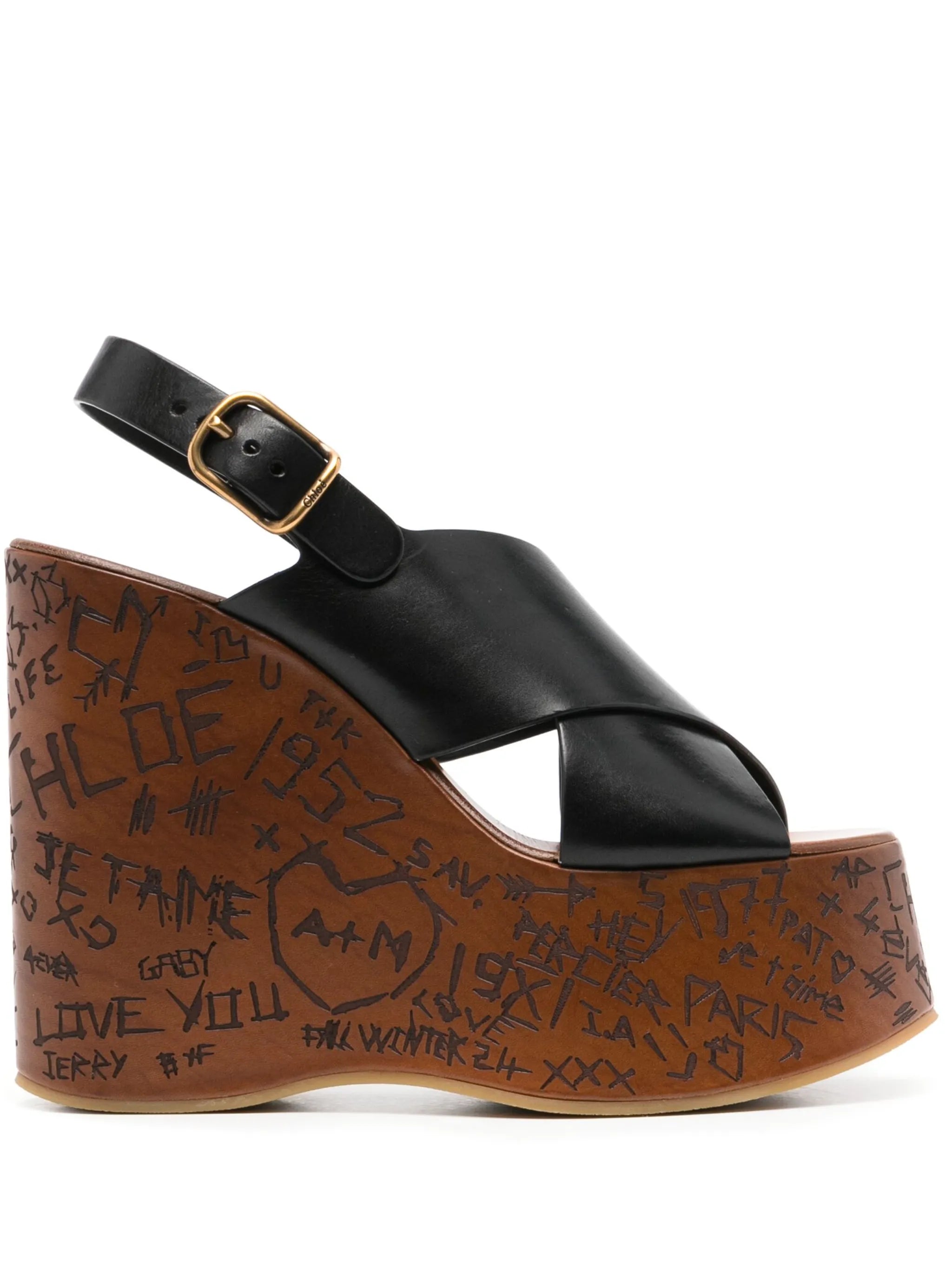 130mm Maxime wedge sandals