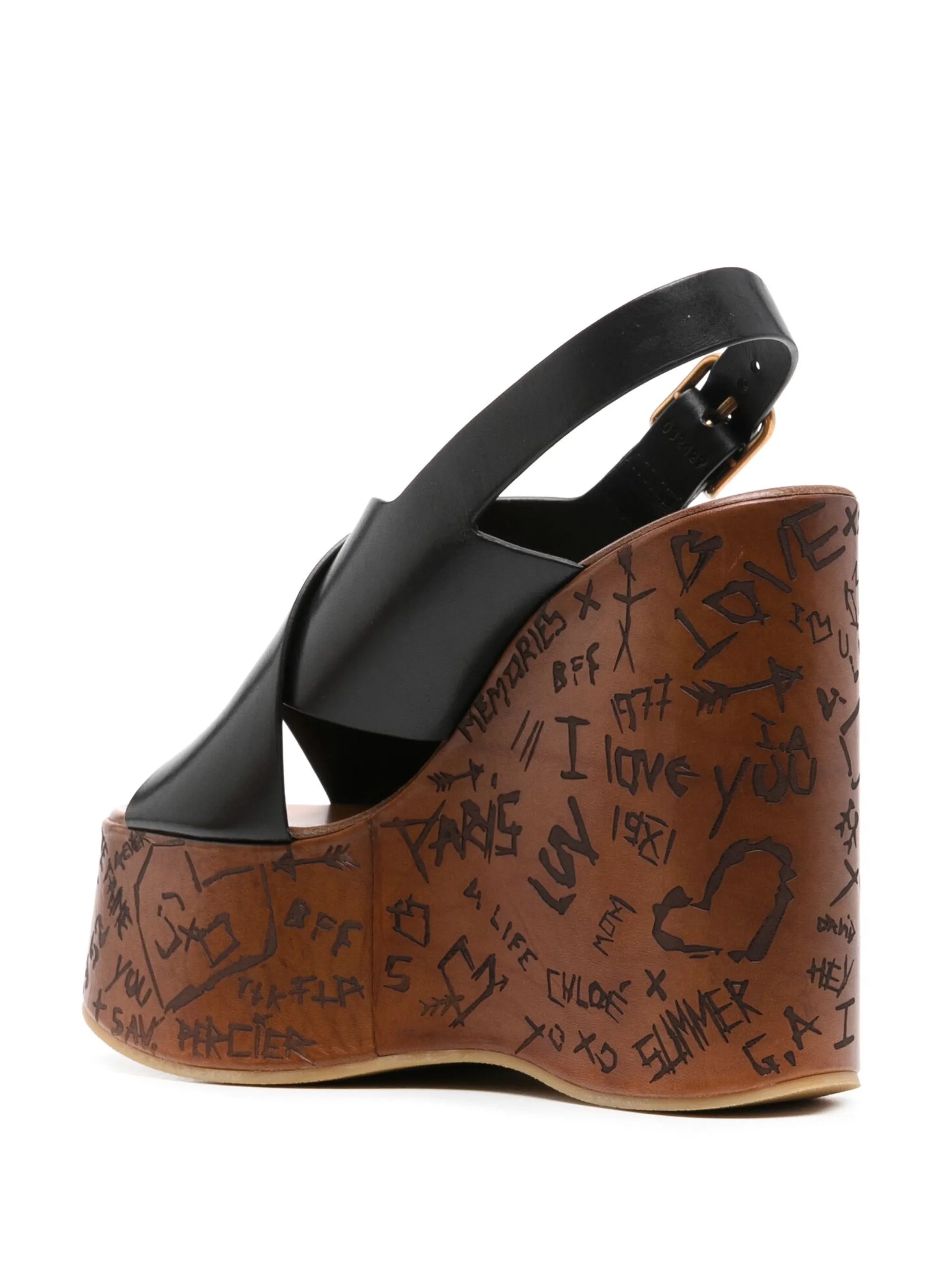 130mm Maxime wedge sandals