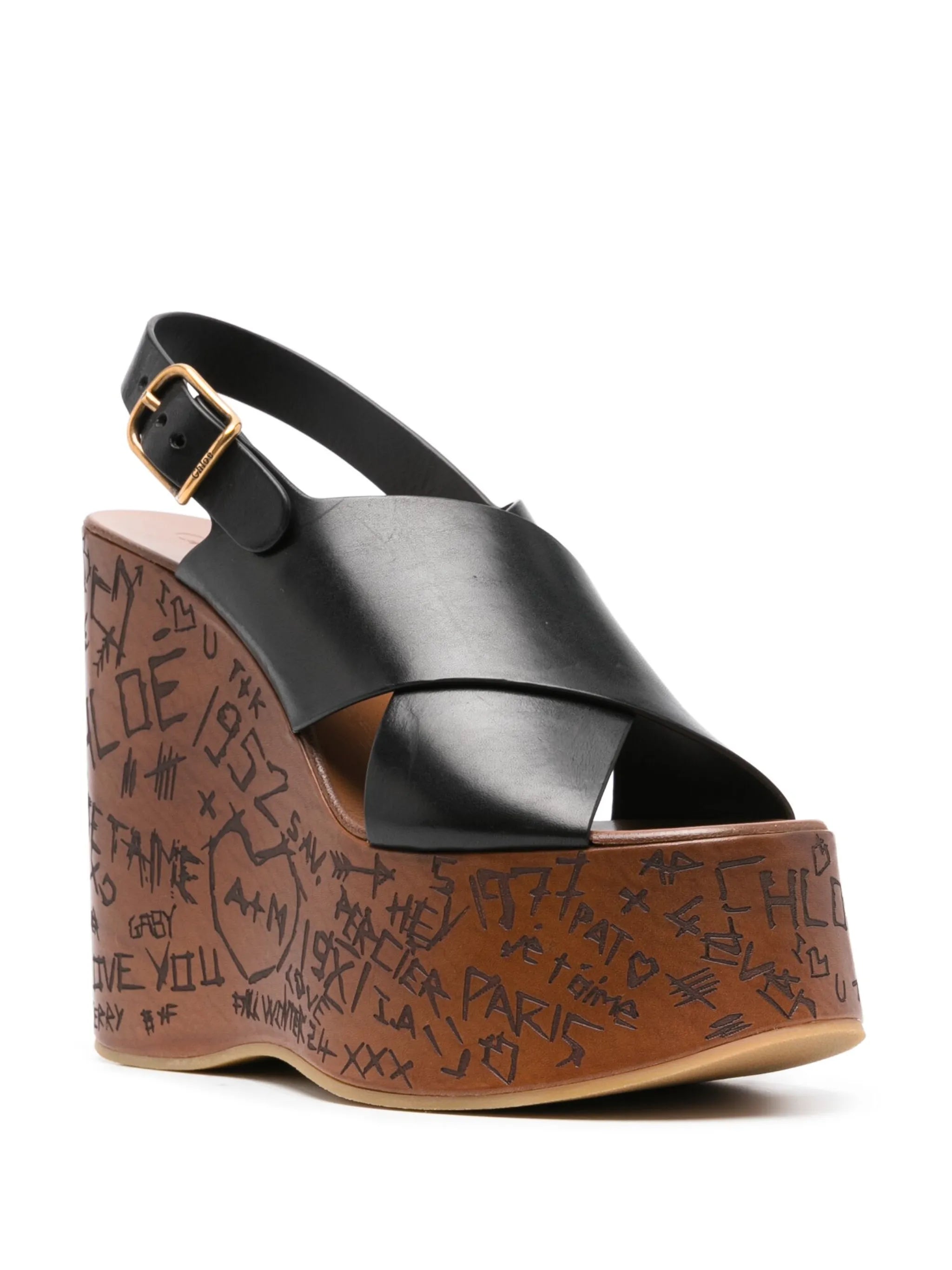 130mm Maxime wedge sandals