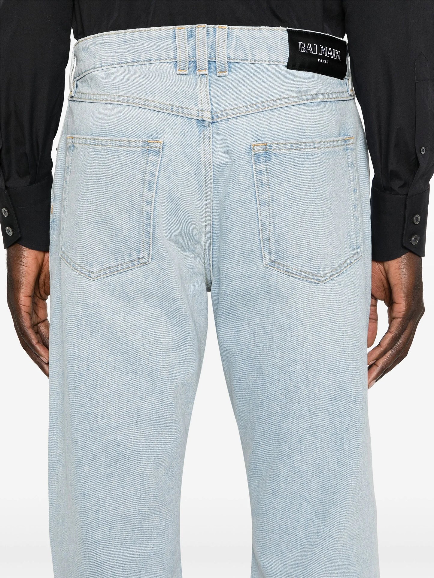 mid-rise straight jeans
