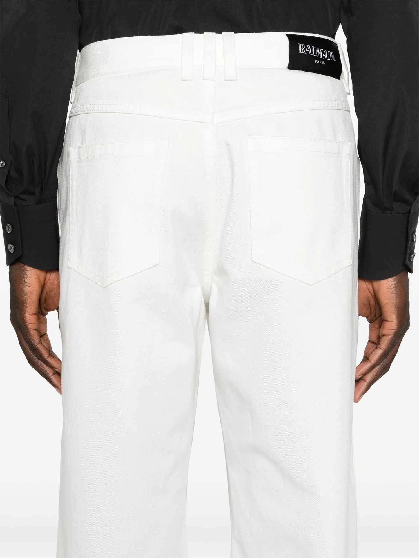 mid-rise straight jeans