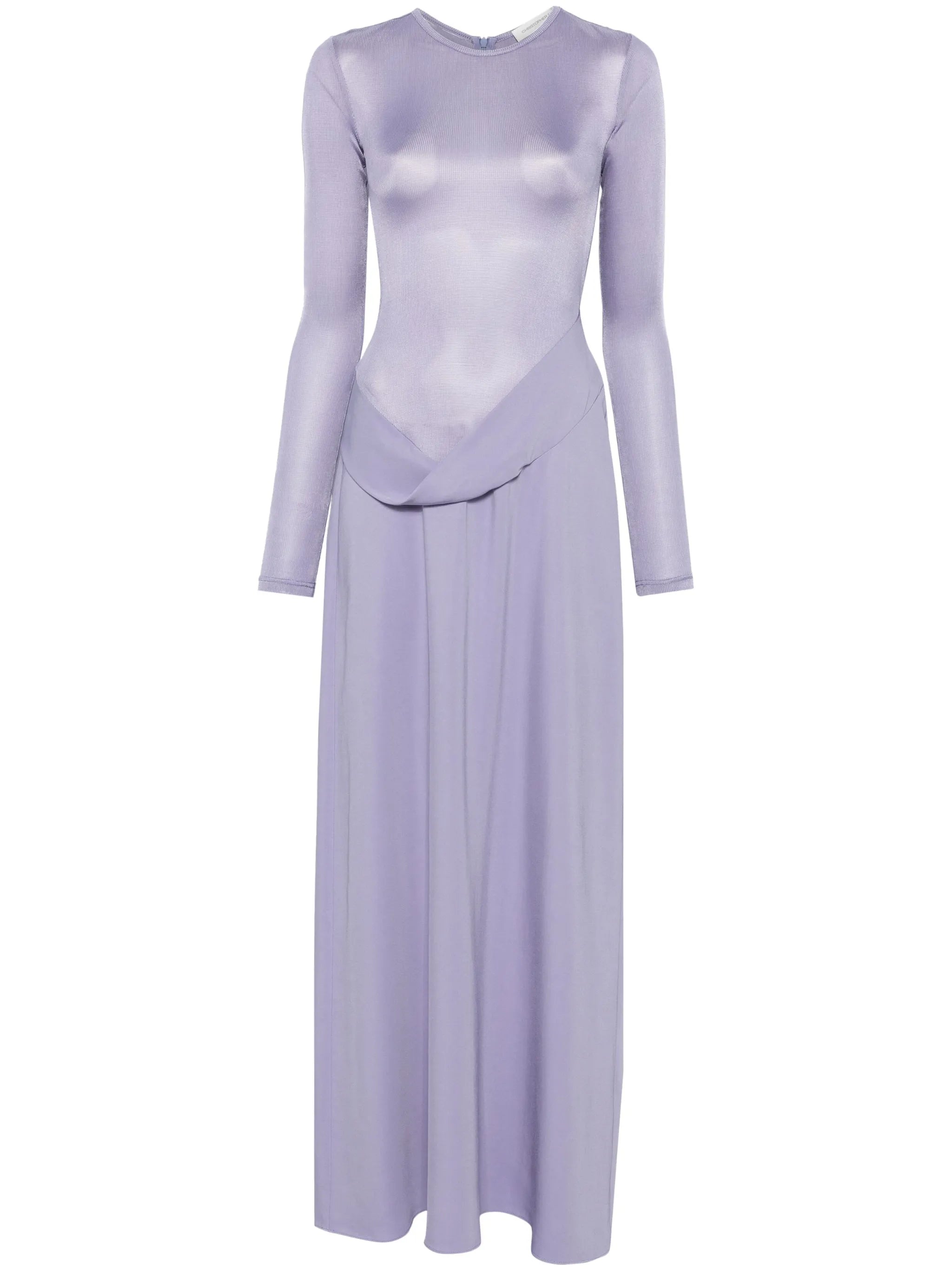 fine-ribbed panelled maxi dress