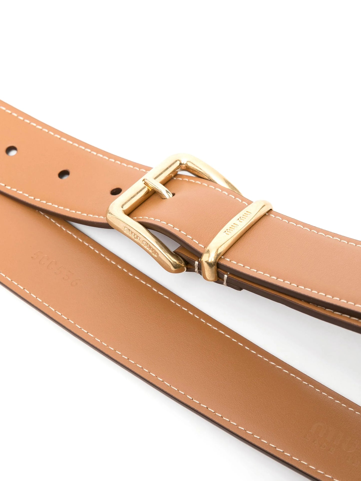 buckle-fastening leather belt