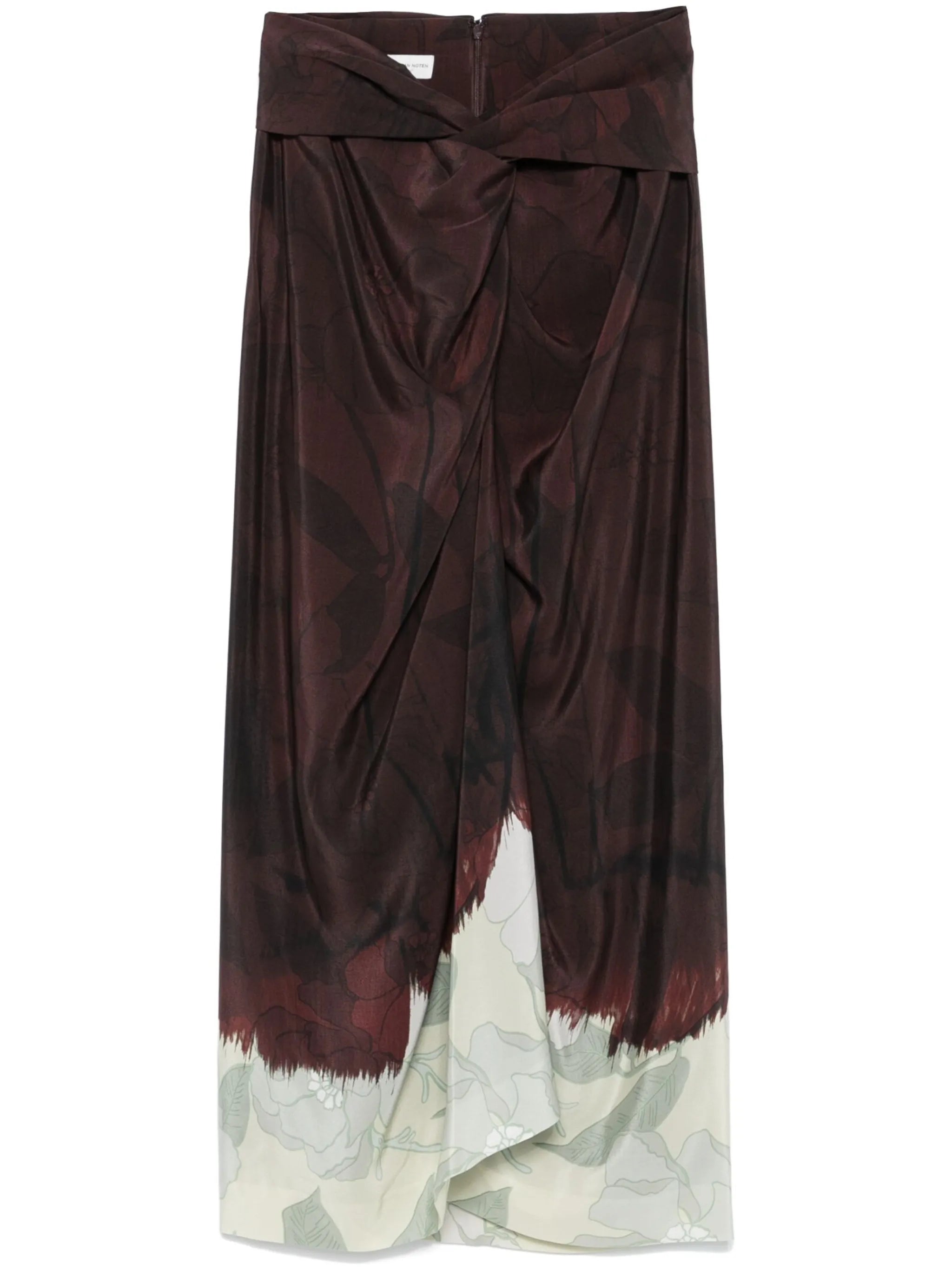 knot-detail midi skirt