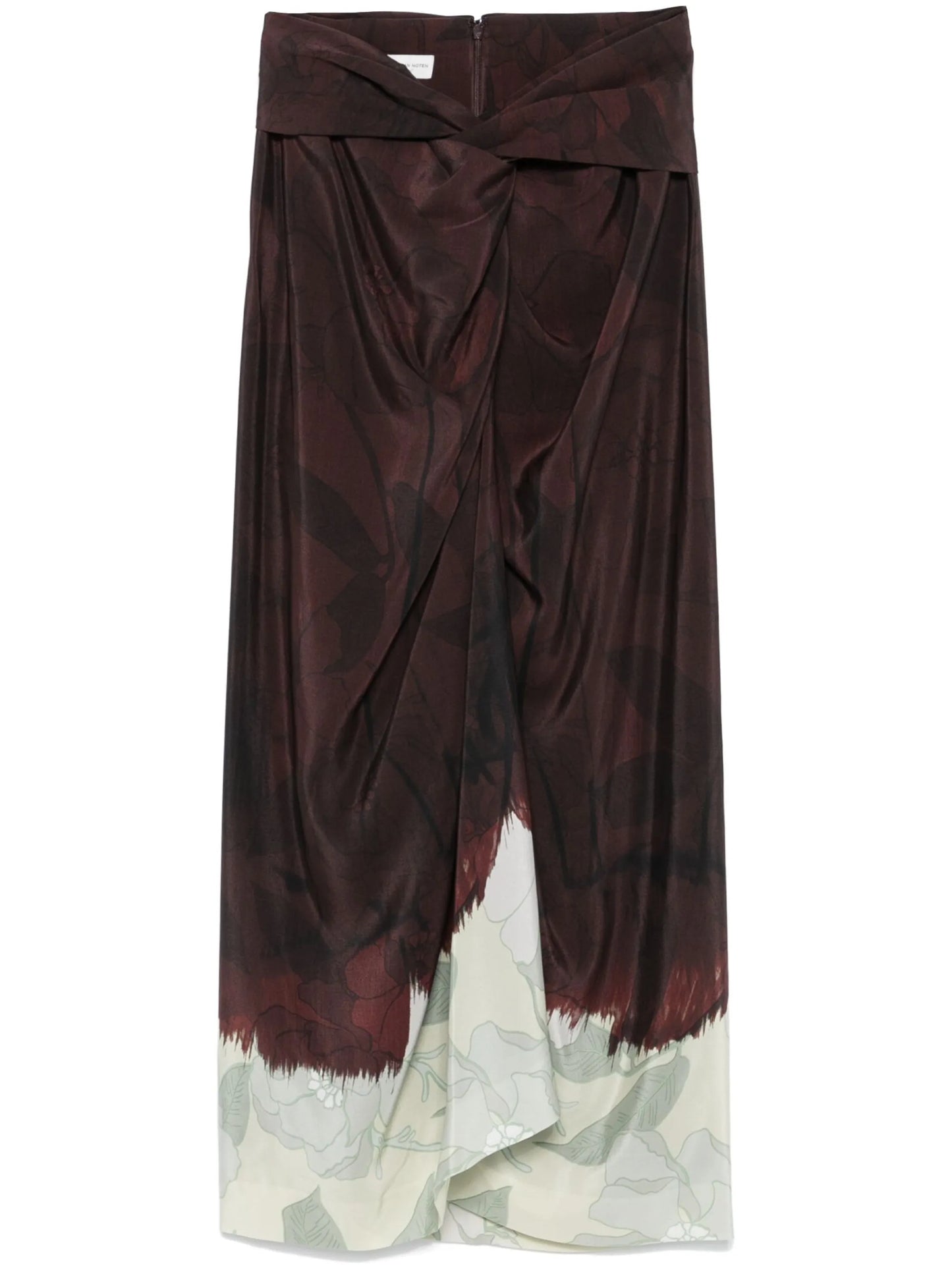 knot-detail midi skirt