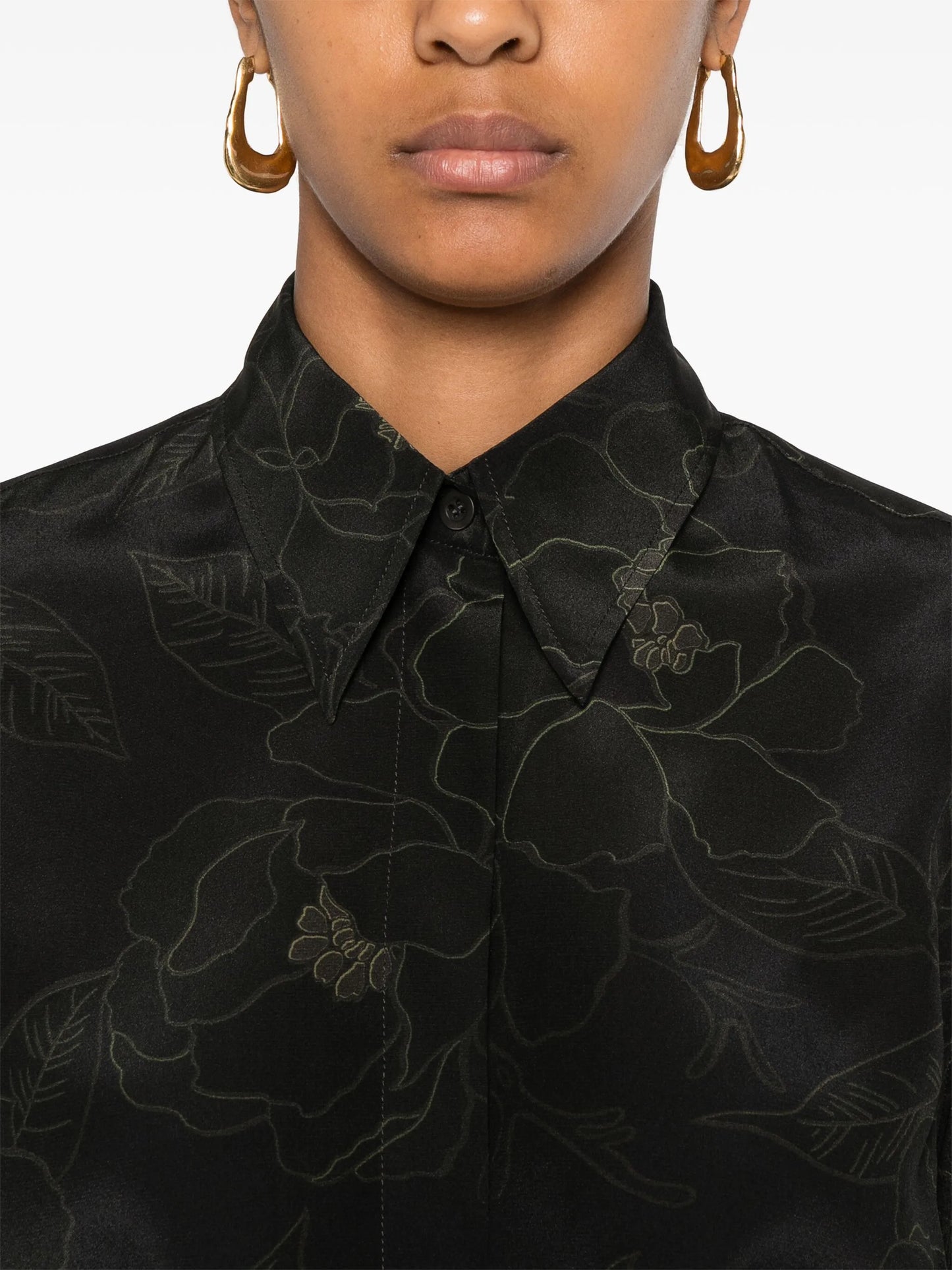 floral-print shirt