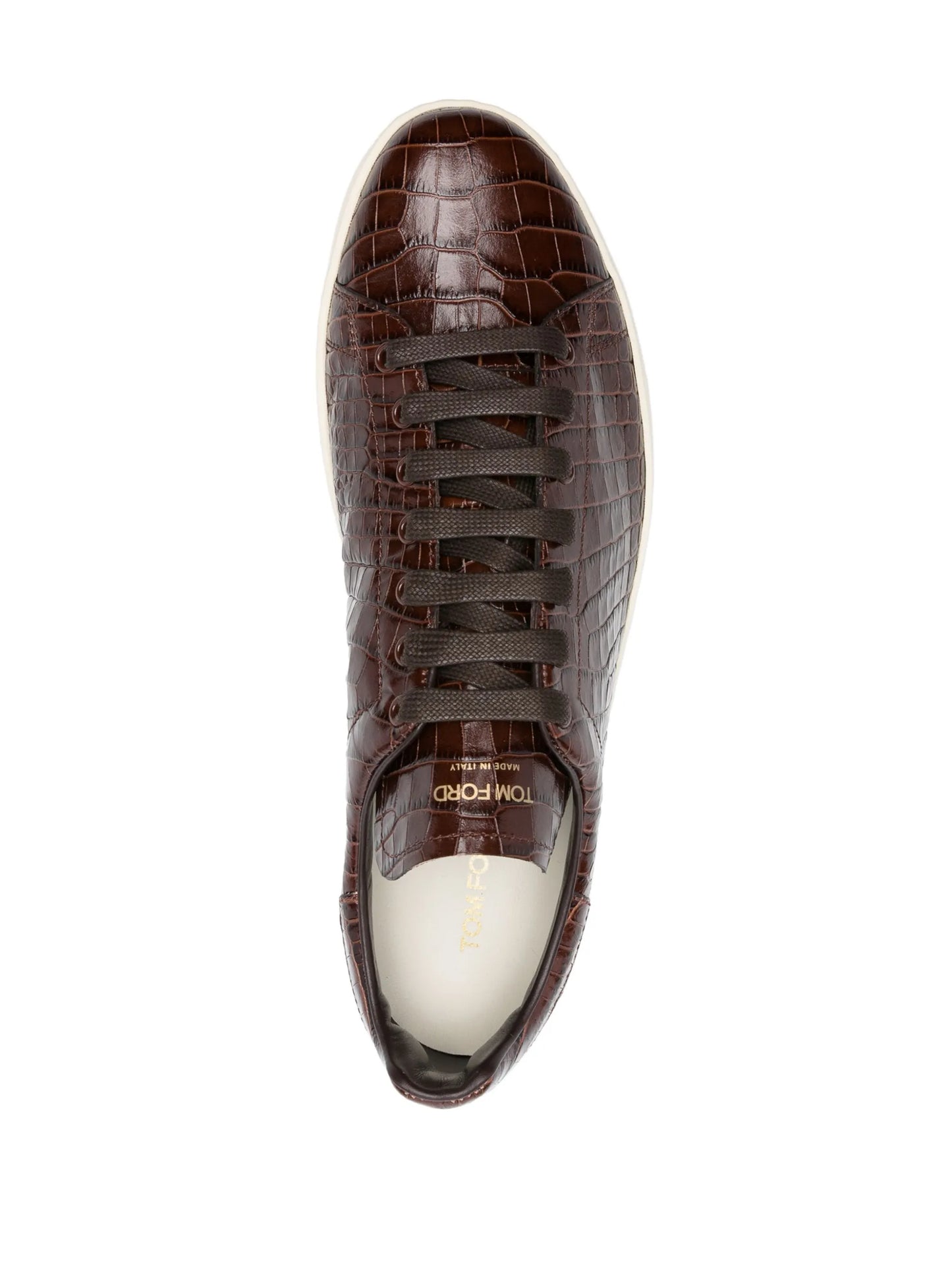 croc-embossed sneakers