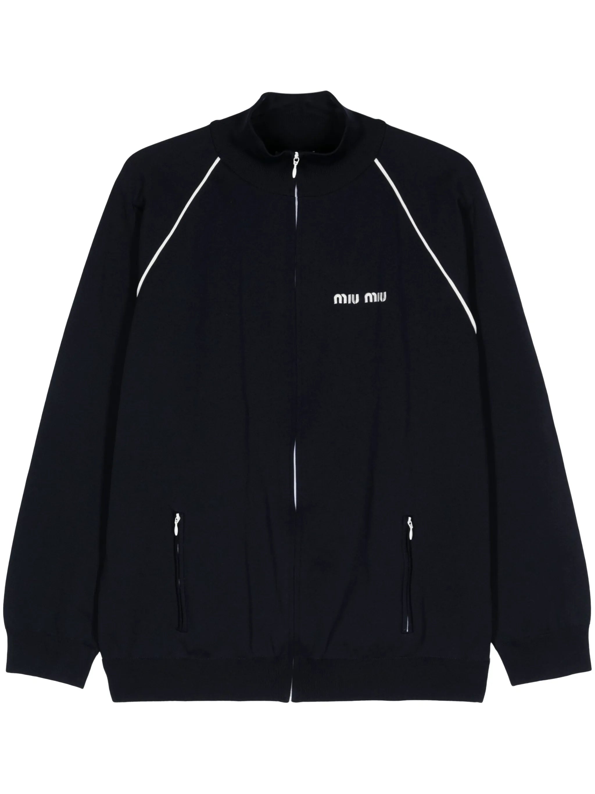 logo-embroidered bomber jacket