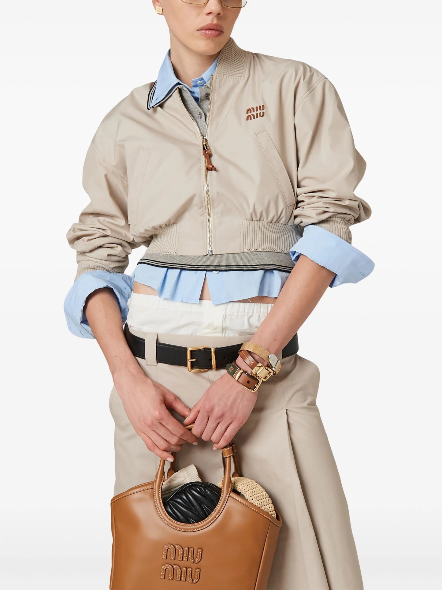 Panama cropped bomber jacket