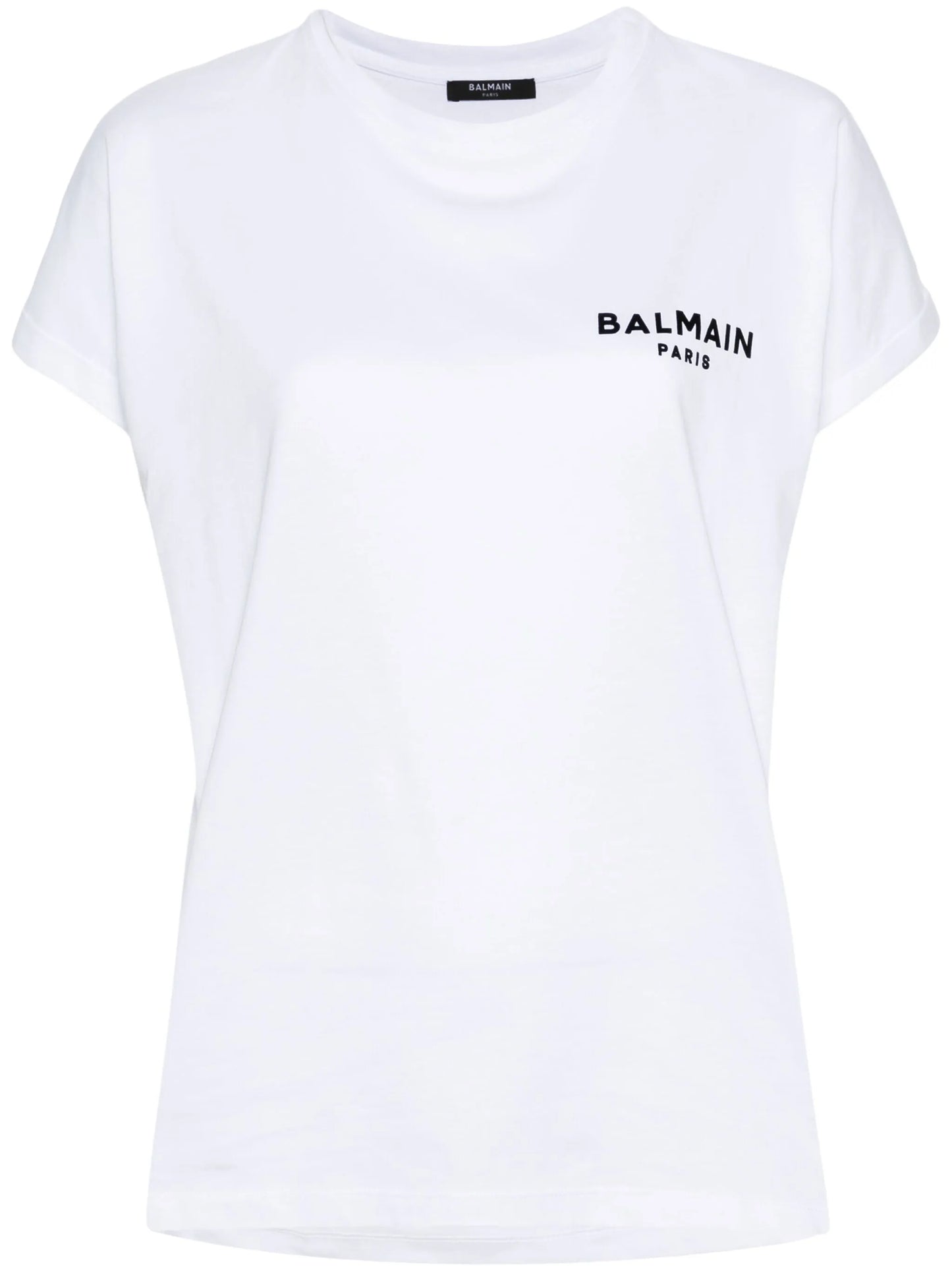 flocked-logo cotton T-shirt