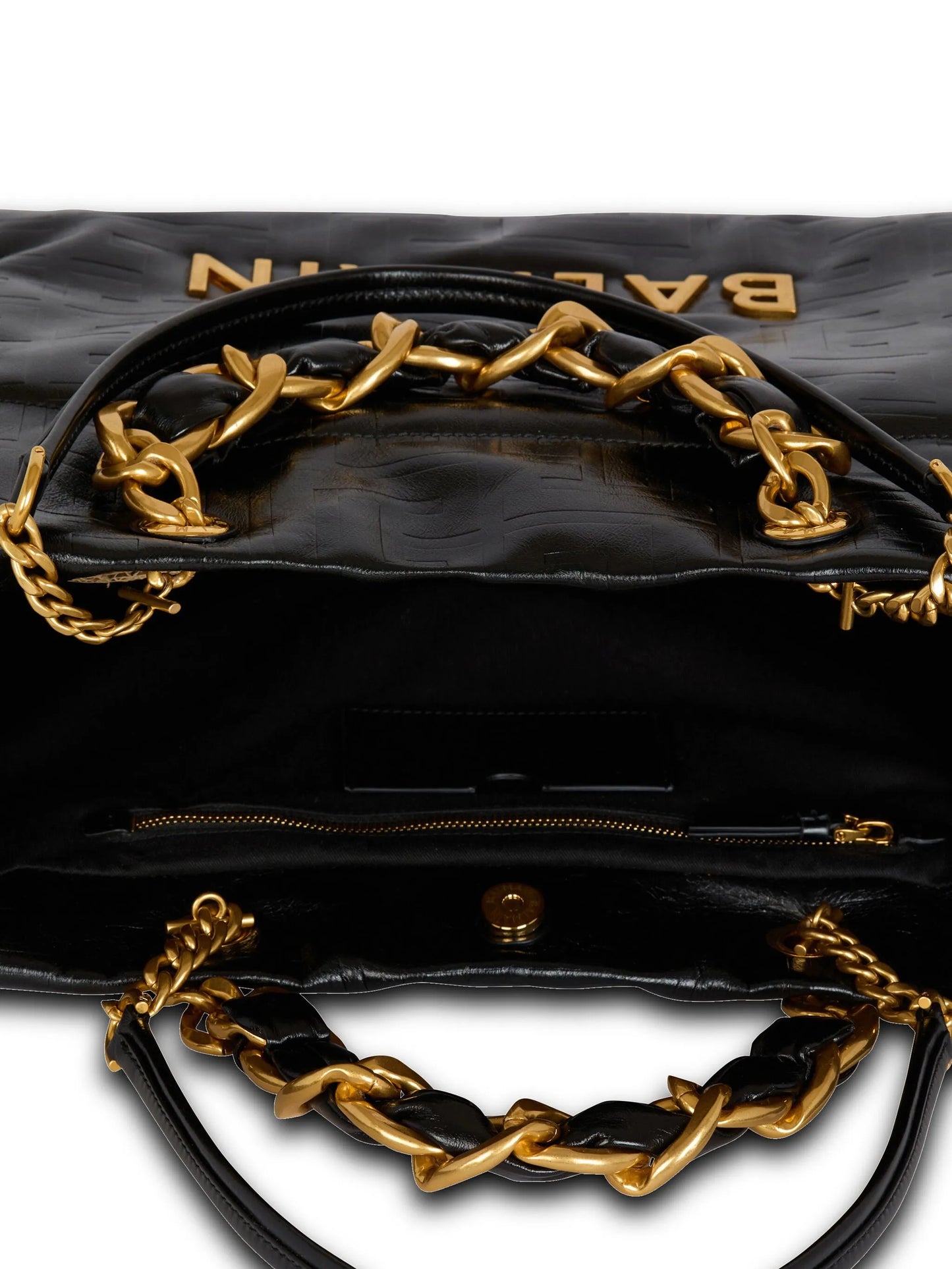 monogram-embossed tote bag