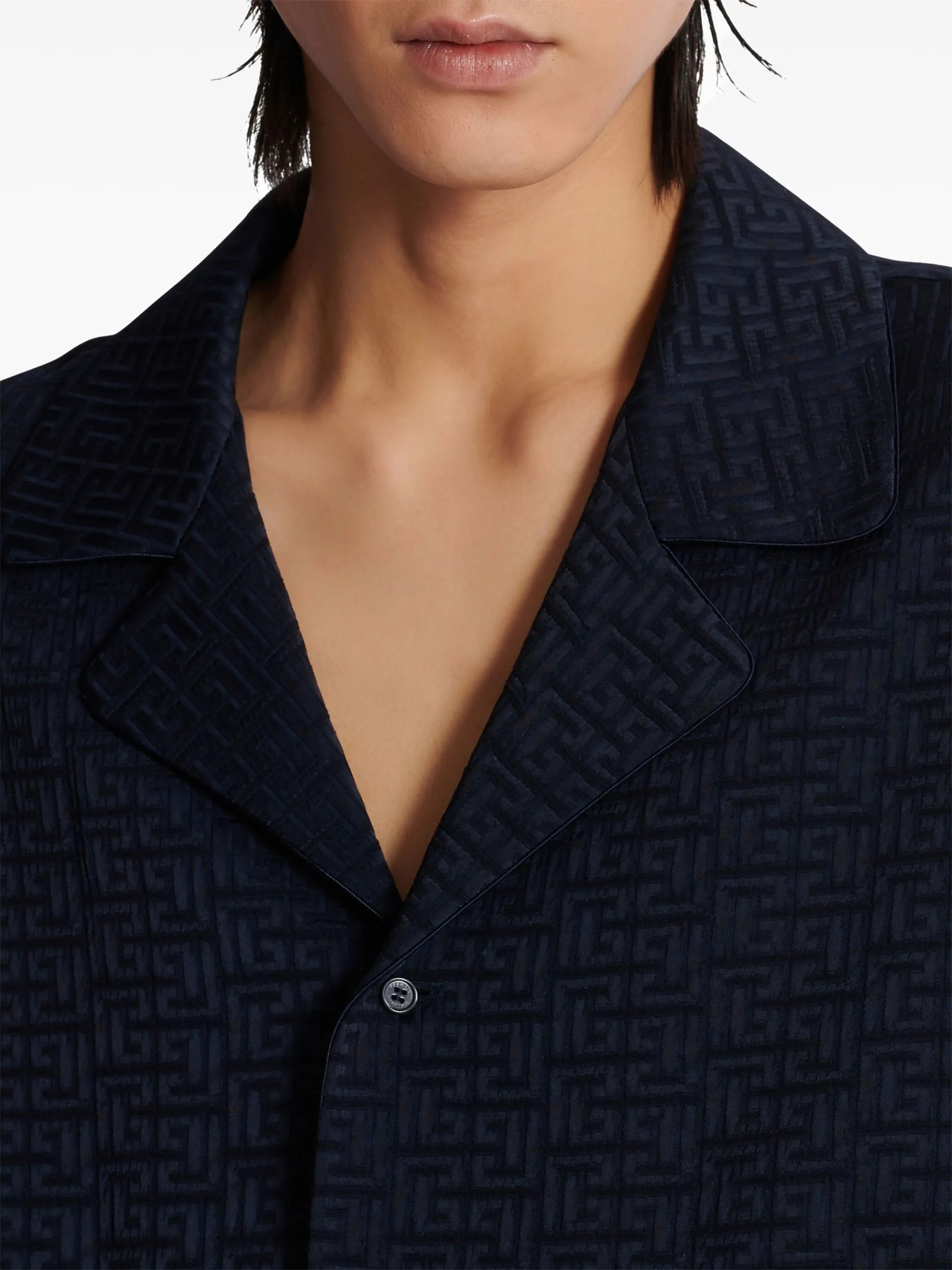 PB Labyrinth-jacquard pyjama shirt