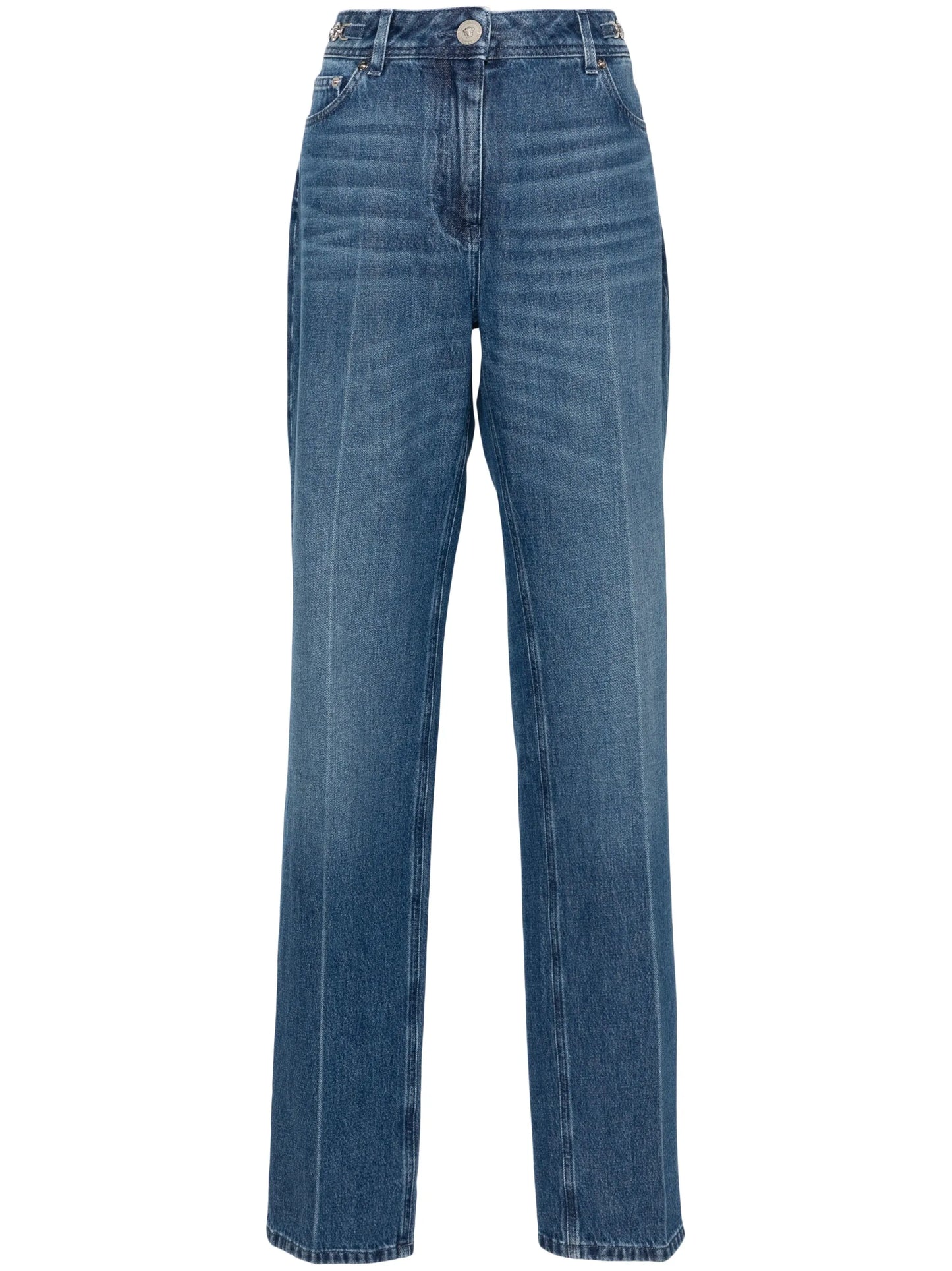 logo-plaque straight-leg jeans