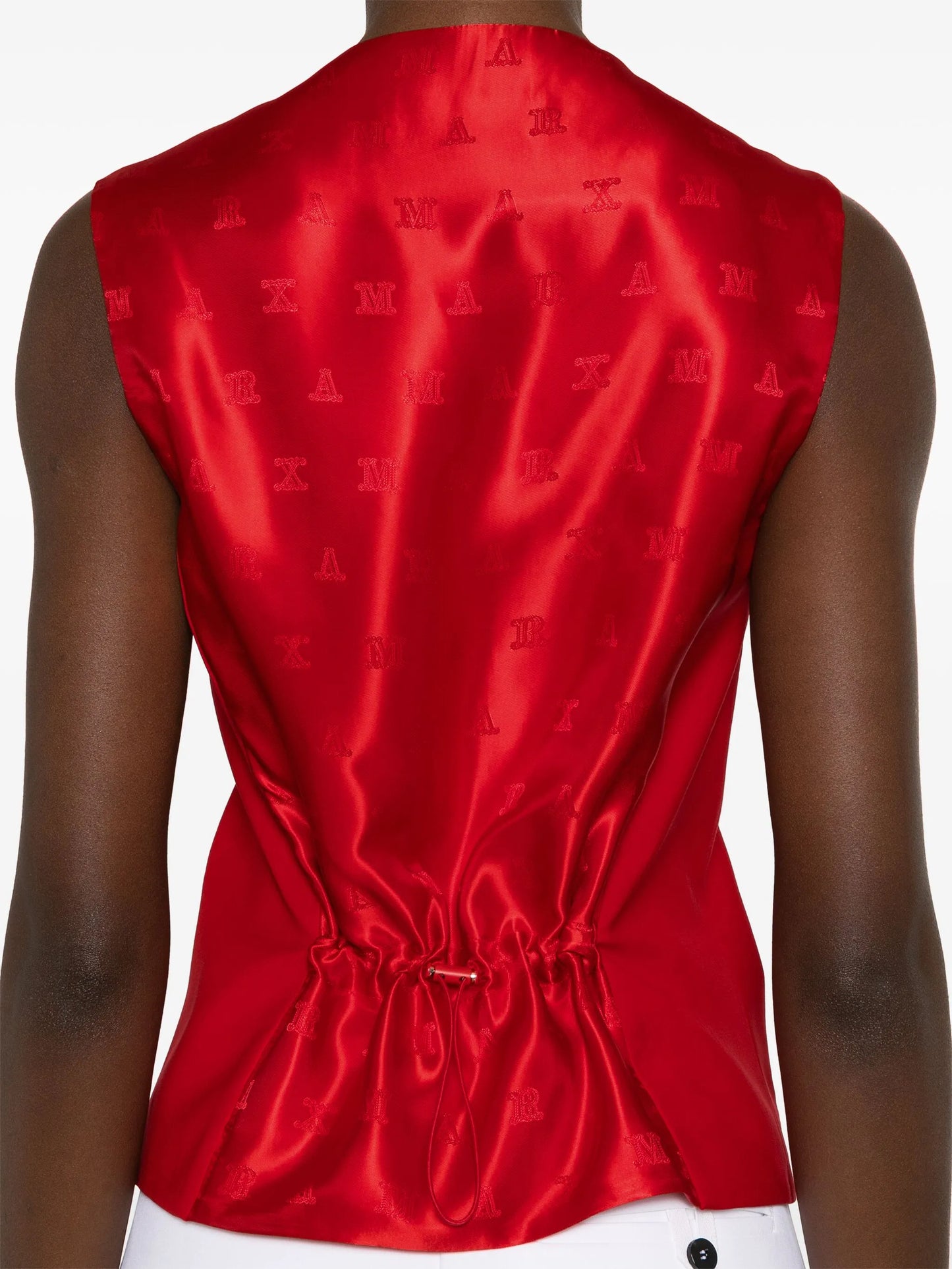 single-breasted virgin wool waistcoat
