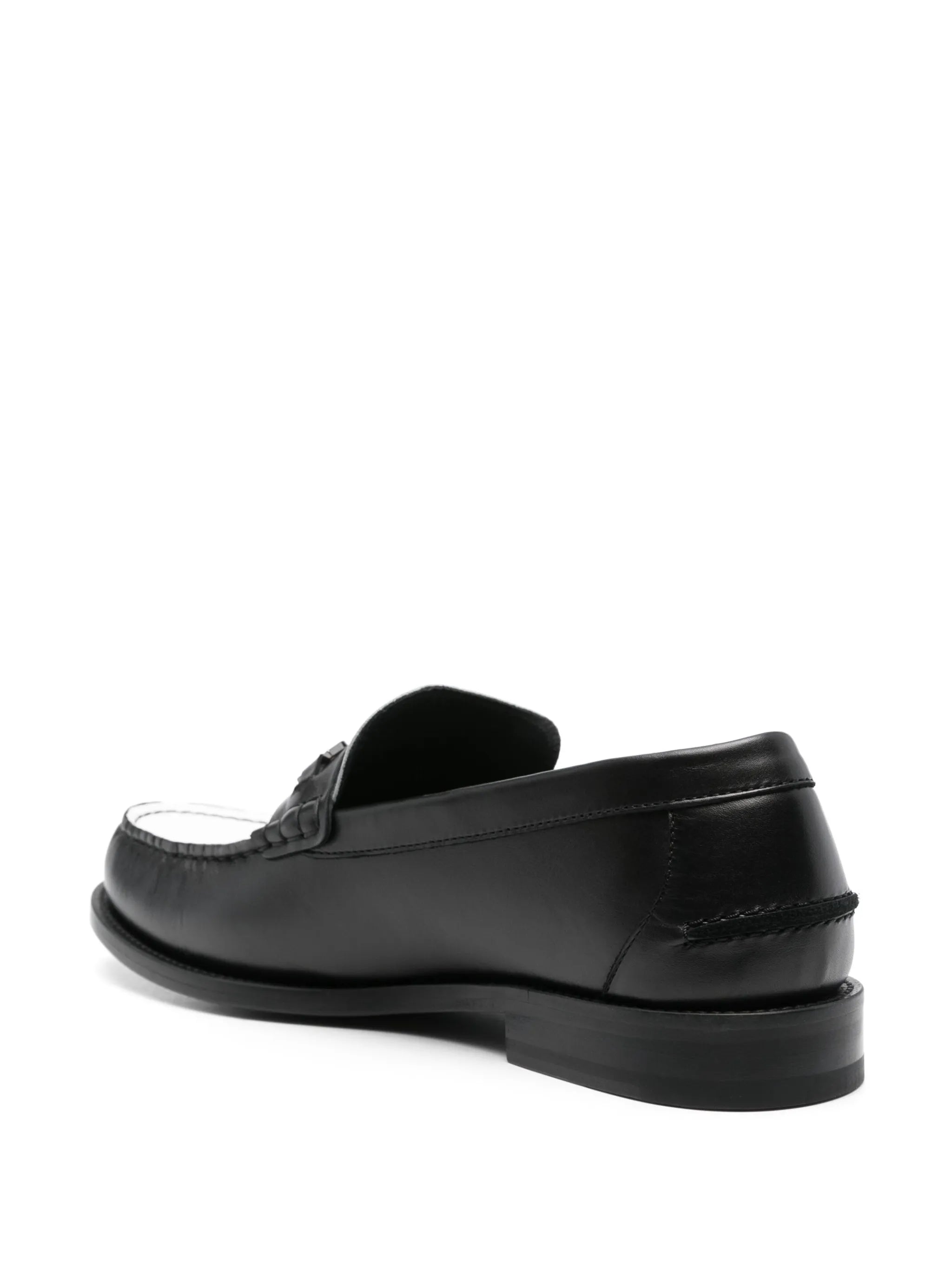 Medusa-plaque colourblock loafers