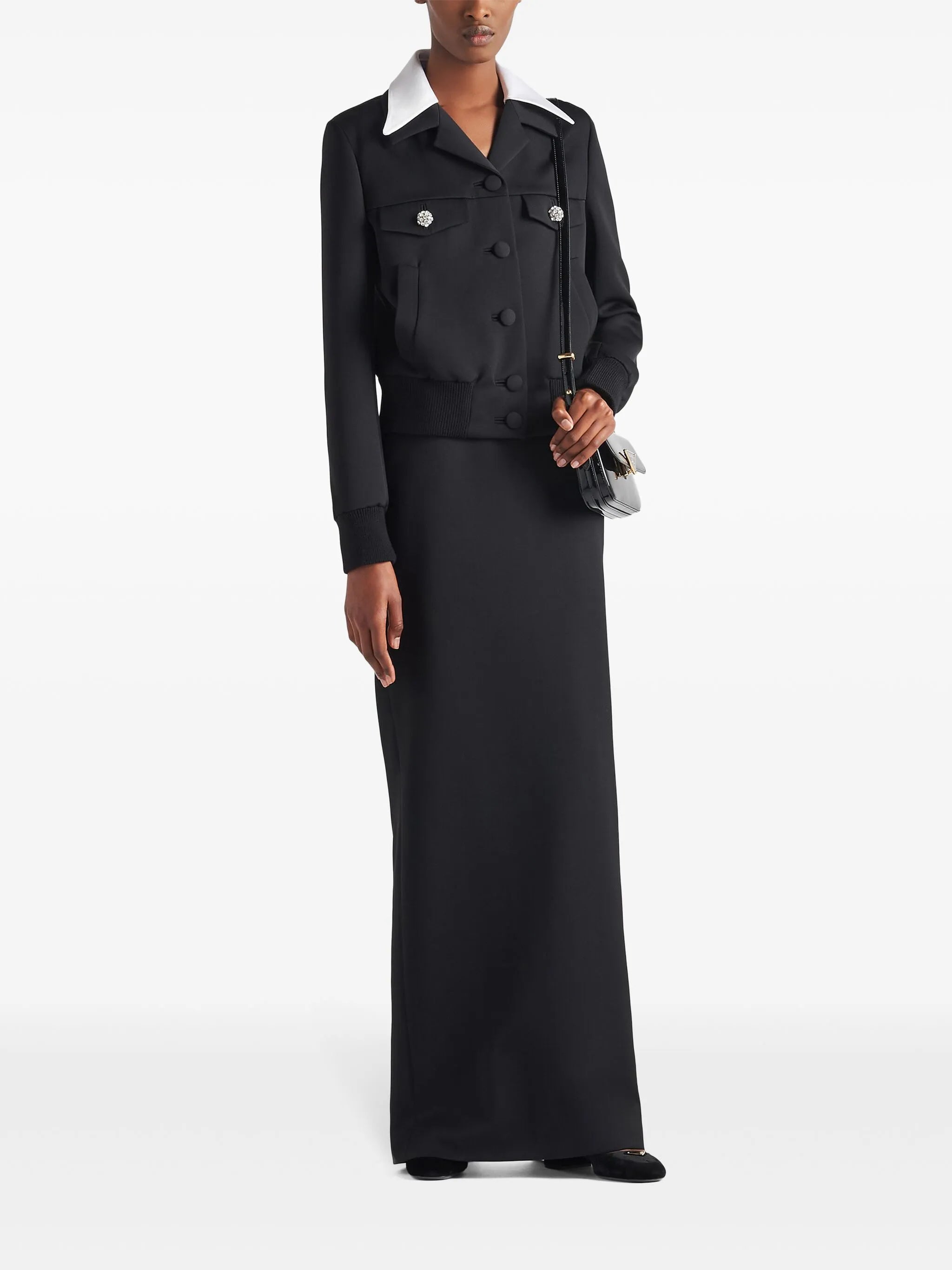 single-breasted wool jacket