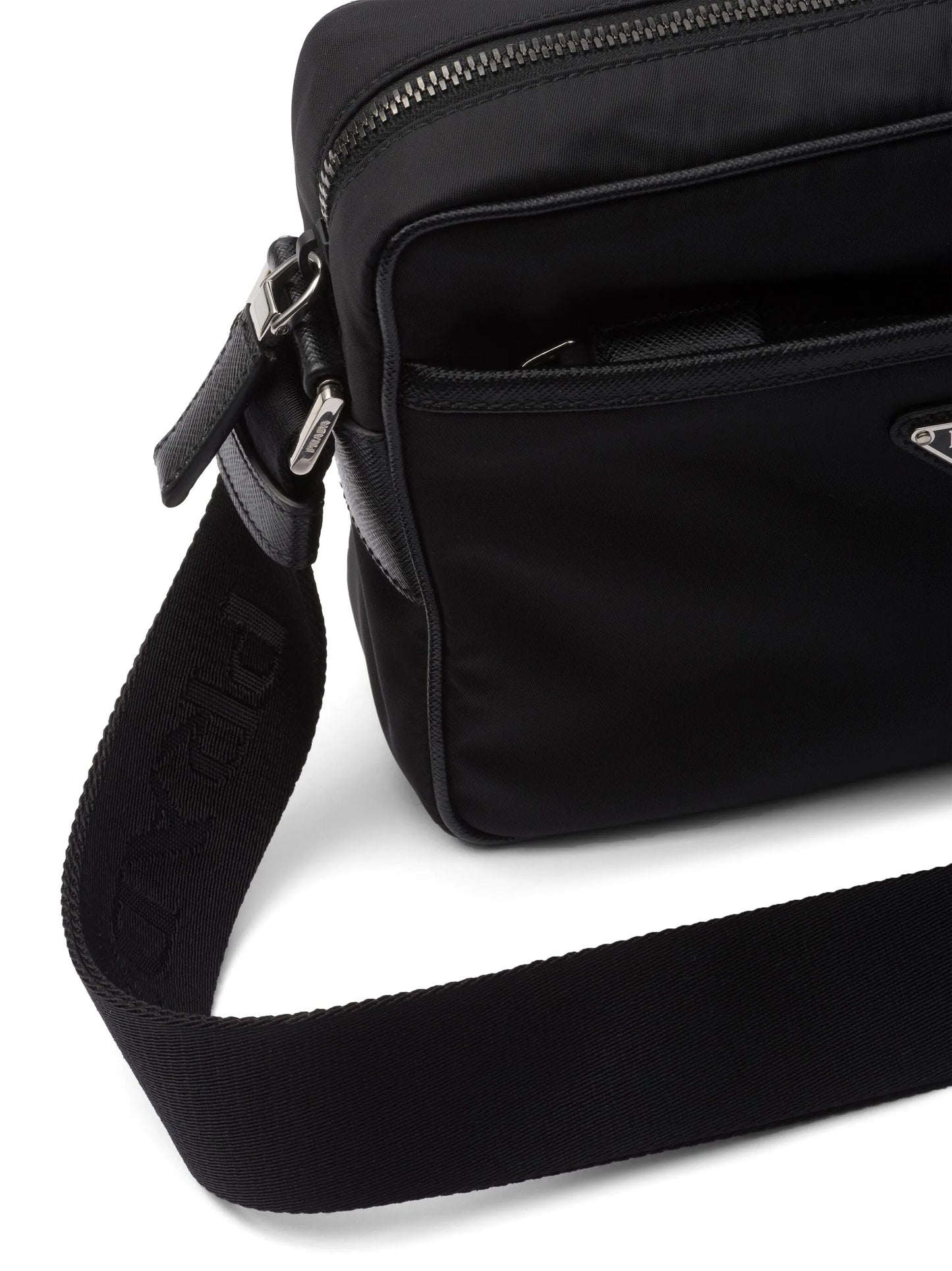 Re-nylon and Saffiano shoulder bag