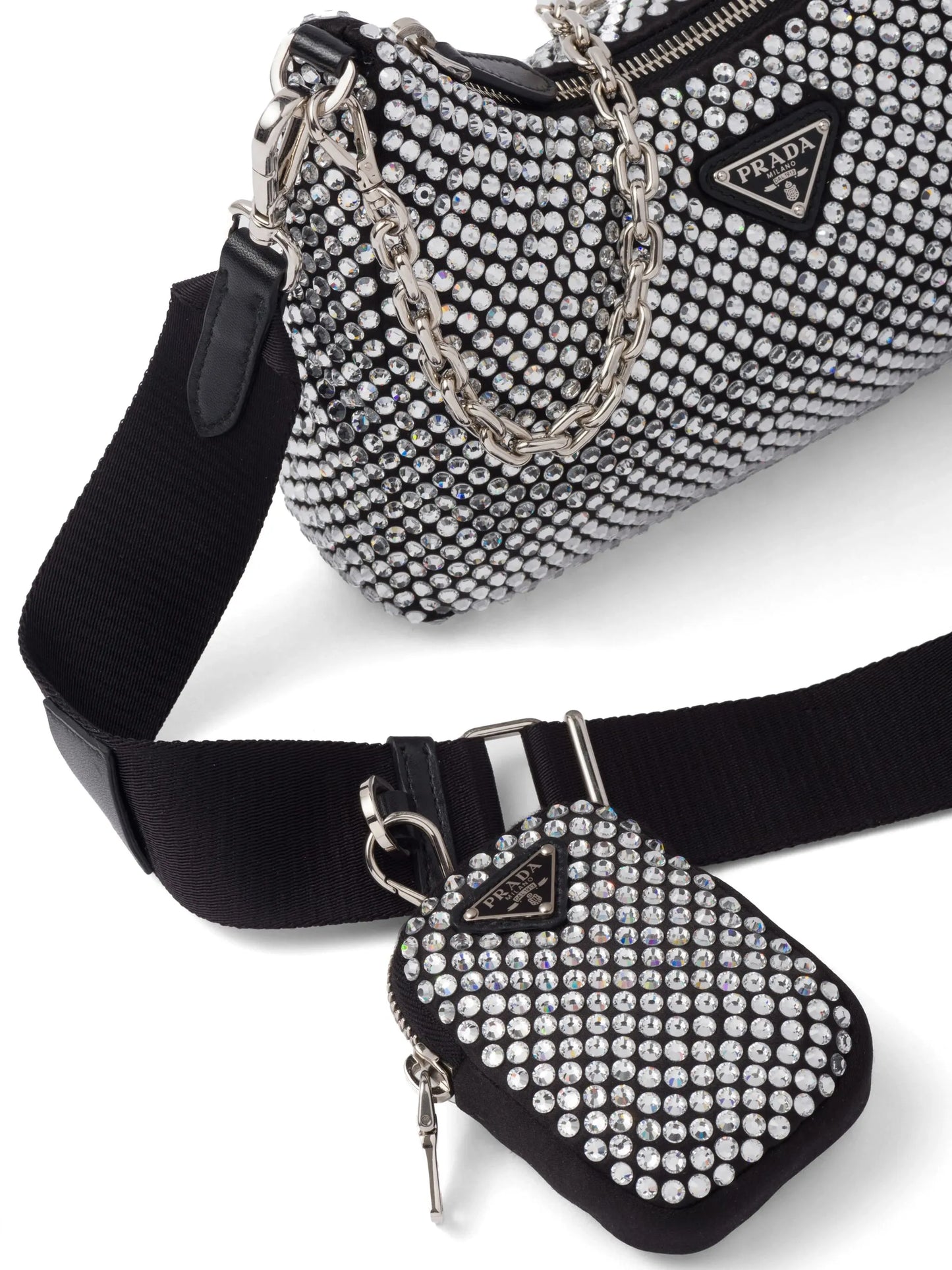 Re-Edition crystal-embellished shoulder bag