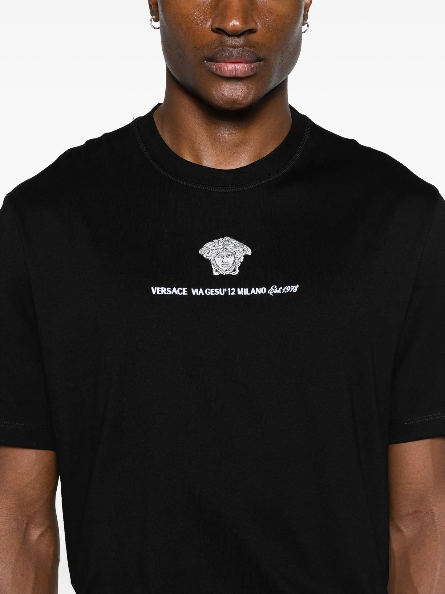 Medusa Milano-embroidered T-shirt