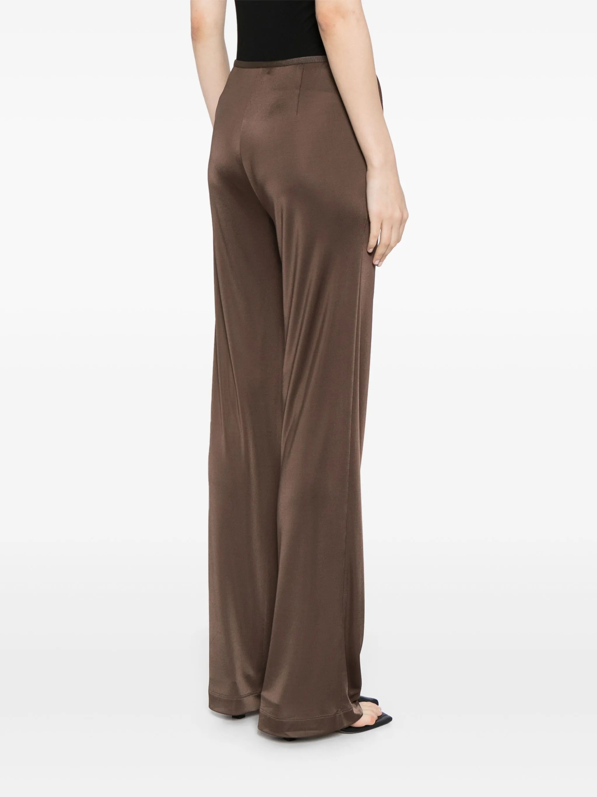 fluid straight-leg trousers