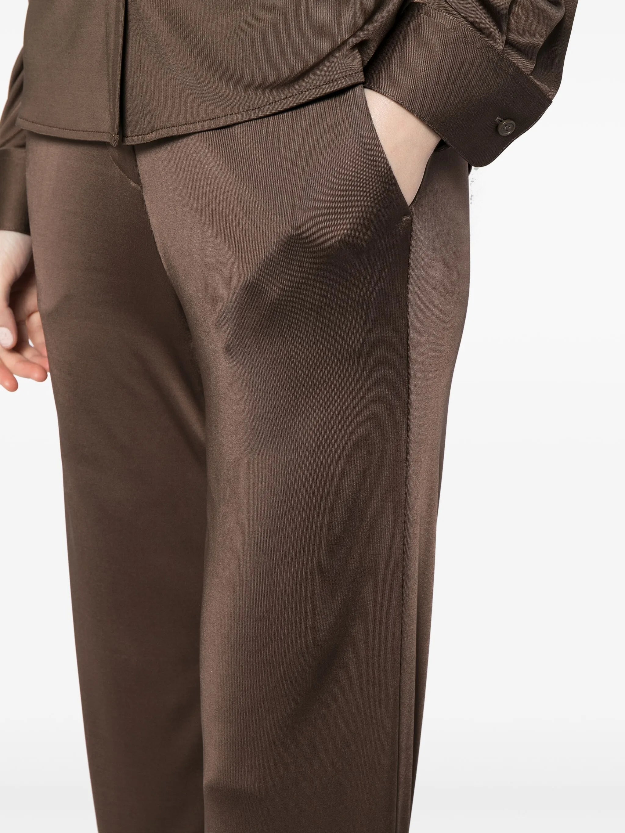fluid straight-leg trousers