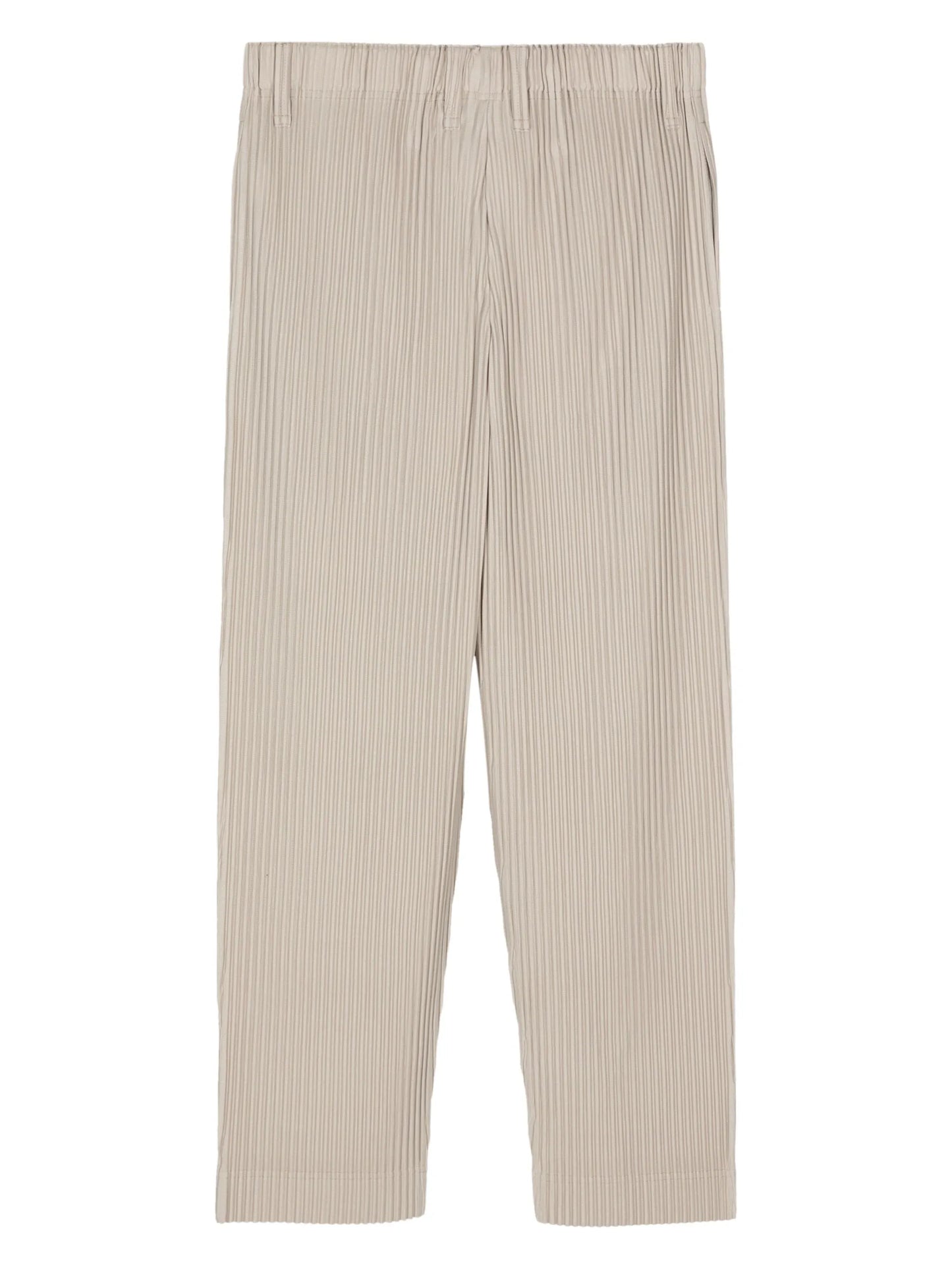 tapered-leg plissé trousers
