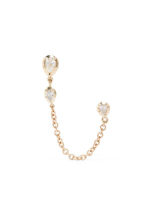 14kt yellow gold Sophia diamond chain earring