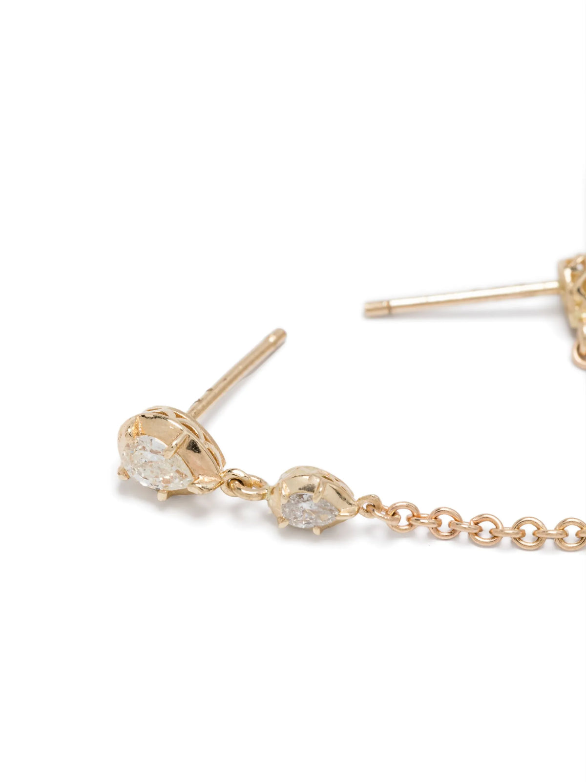 3 graduated teardrop Sophia diamond chain double stud