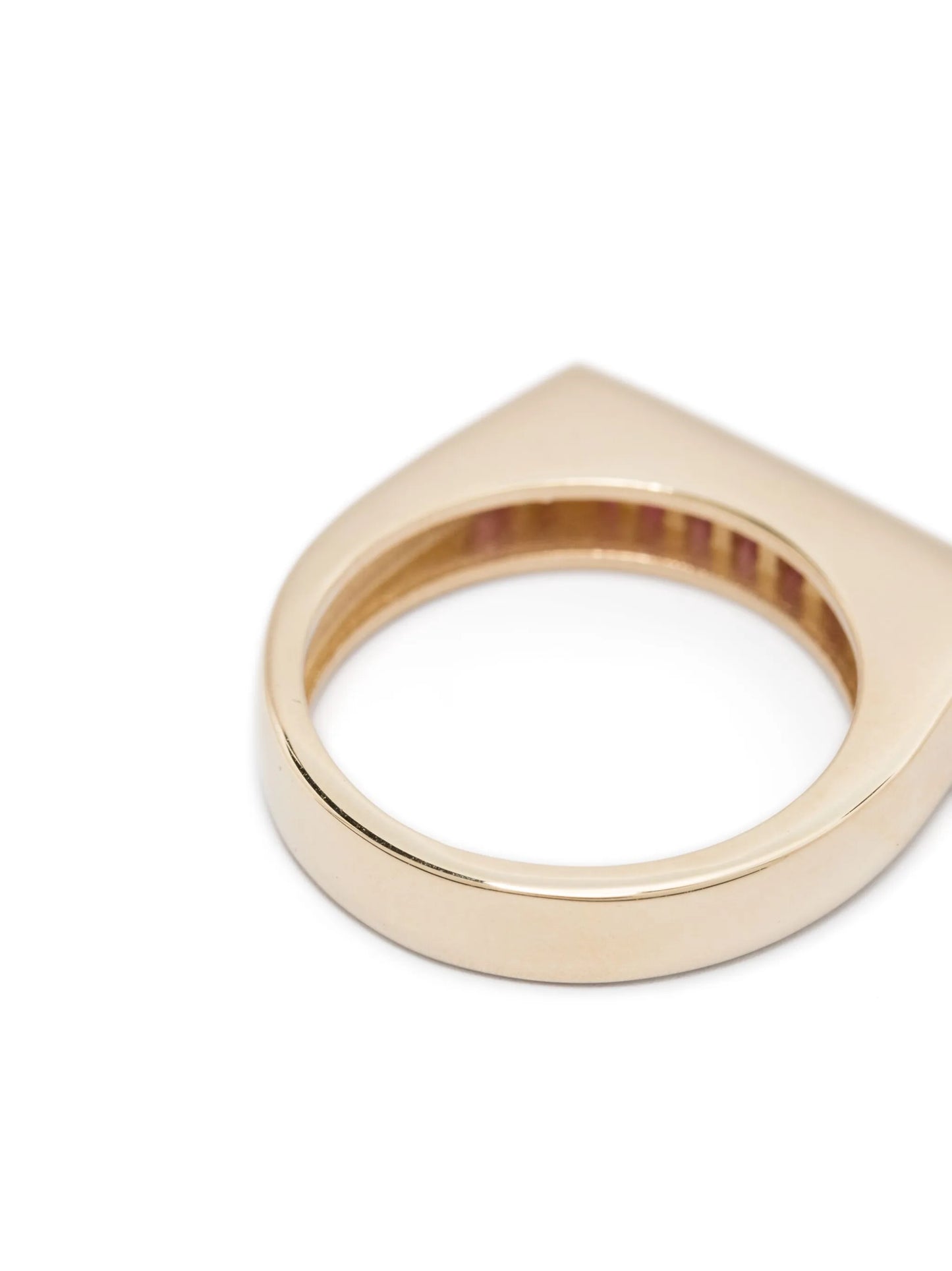 14kt yellow gold Flat Bar ruby ring