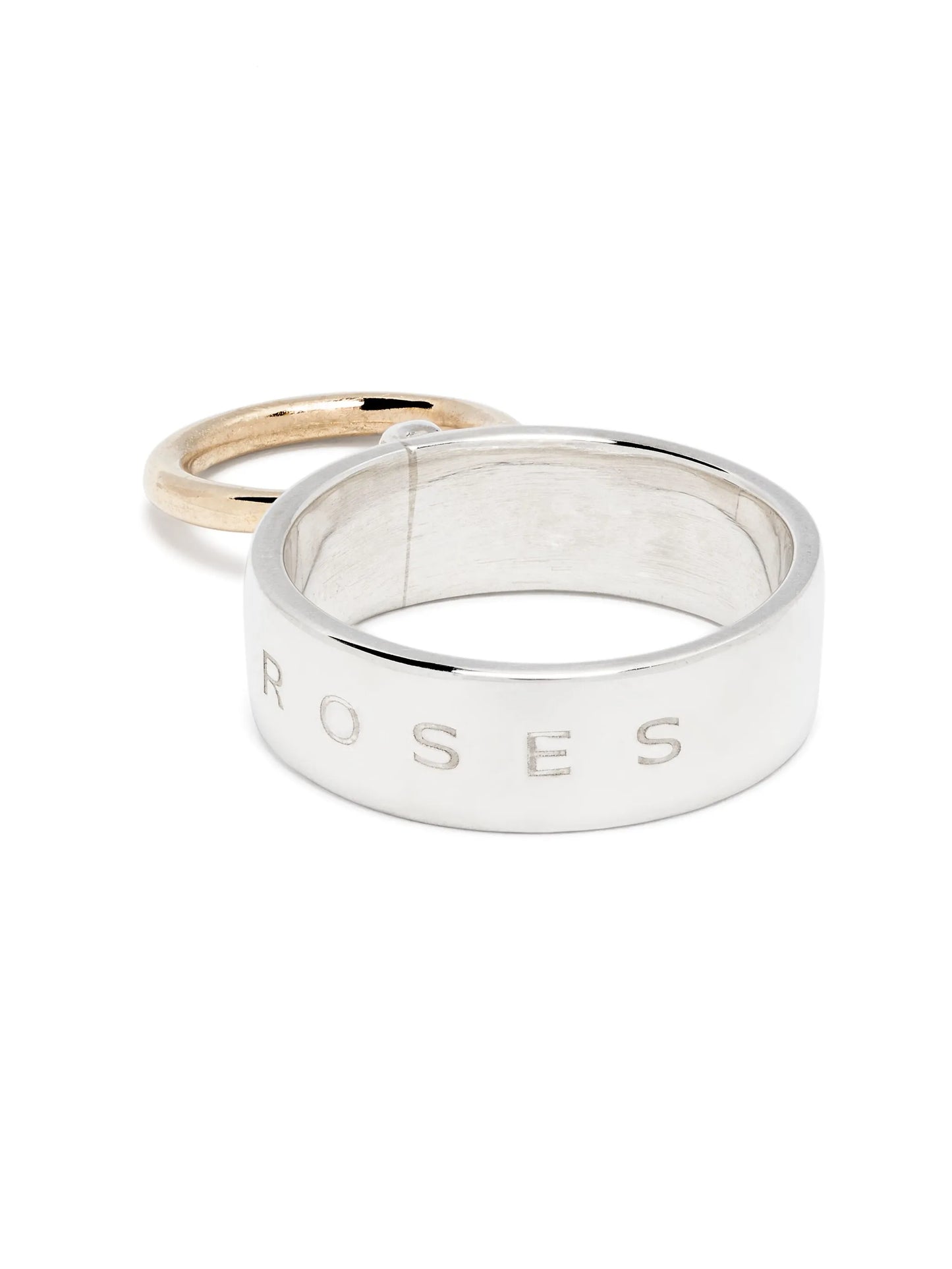 14kt yellow gold and sterling silver Pierced ring
