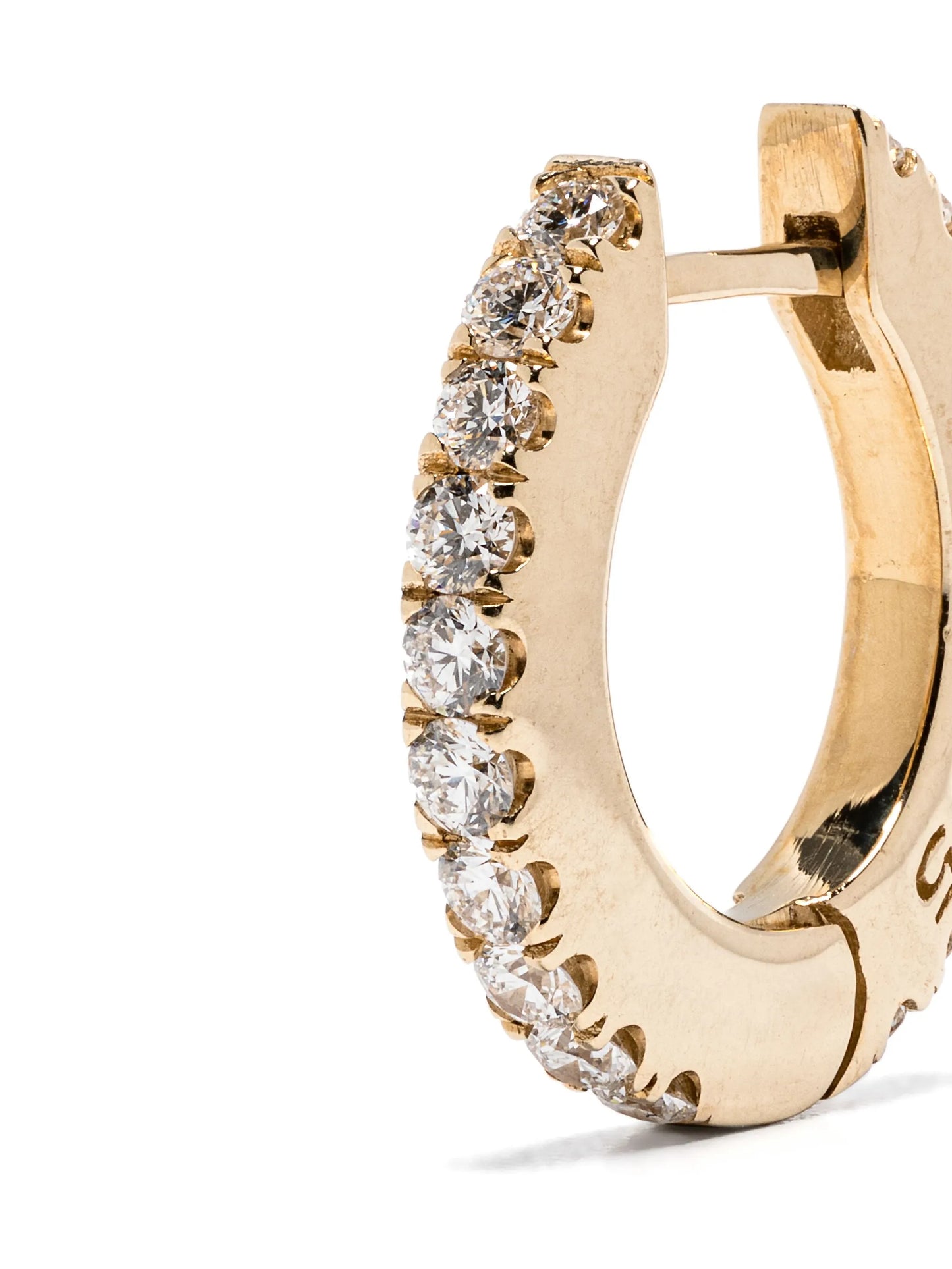 14kt yellow gold diamonds huggies
