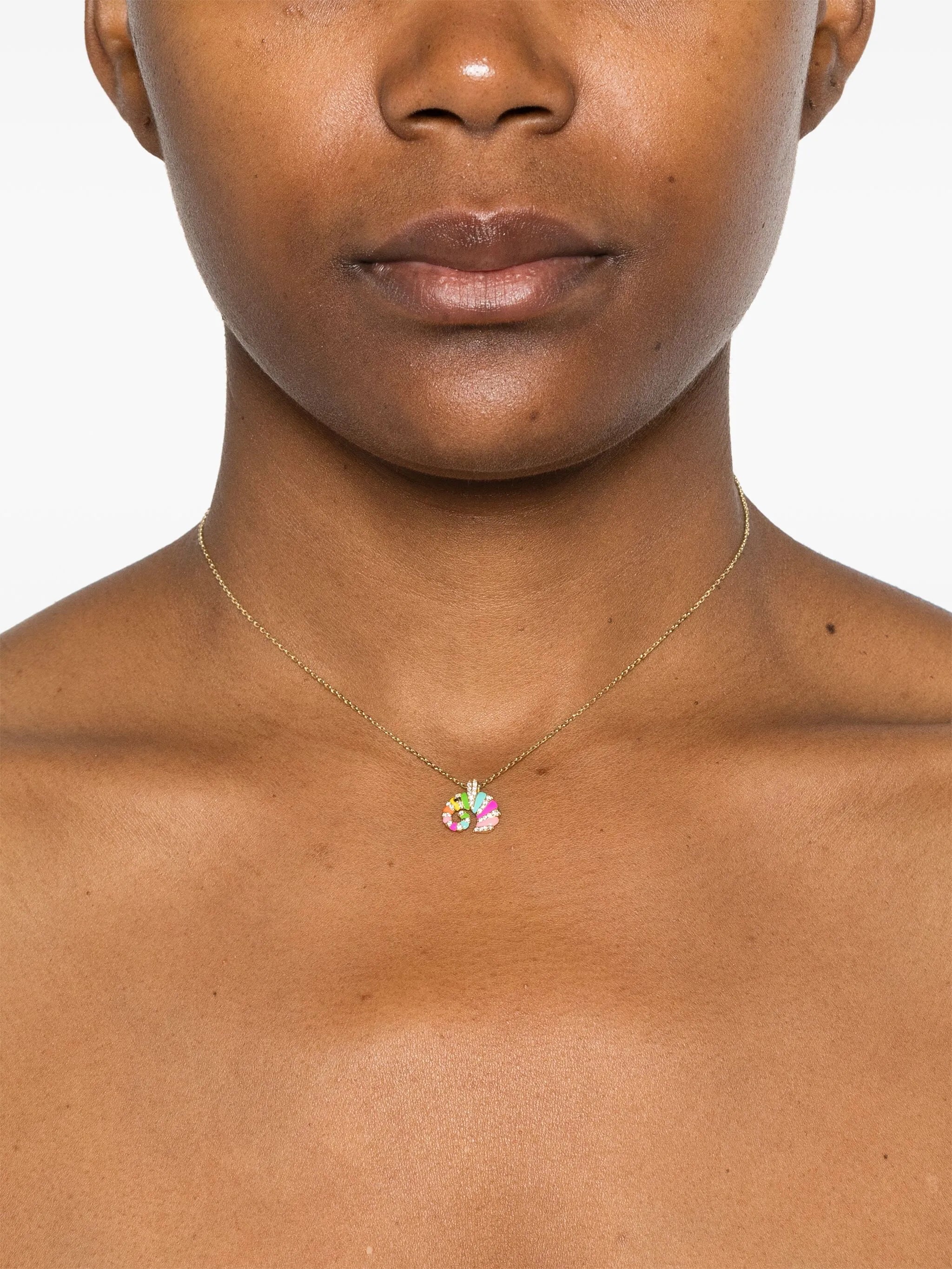 9kt yellow gold diamond necklace