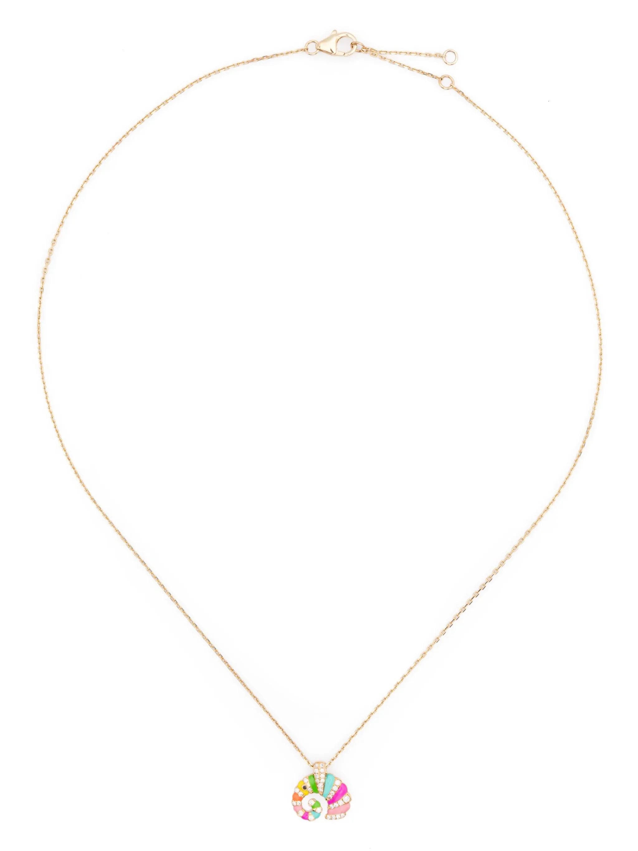 9kt yellow gold diamond necklace