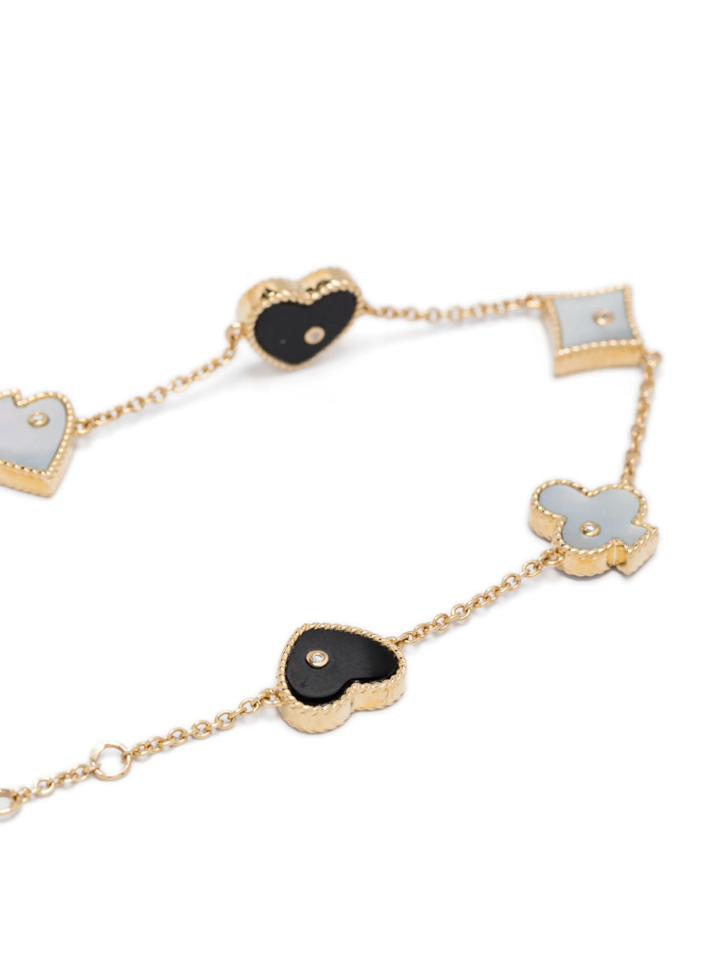 9kt yellow gold Casino multi-stone bracelet