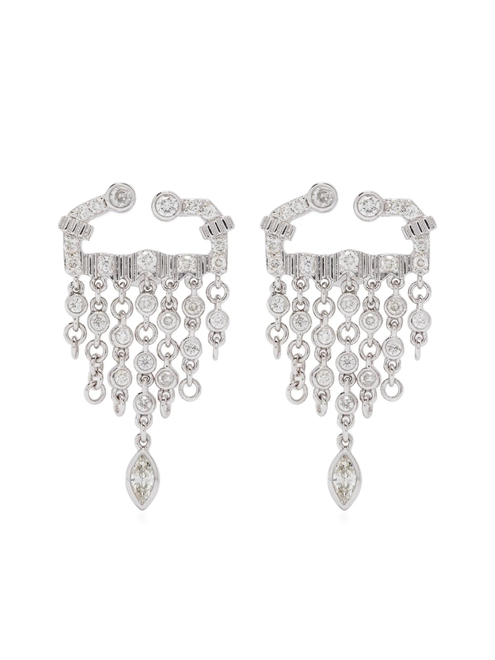 18kt white gold diamond earrings