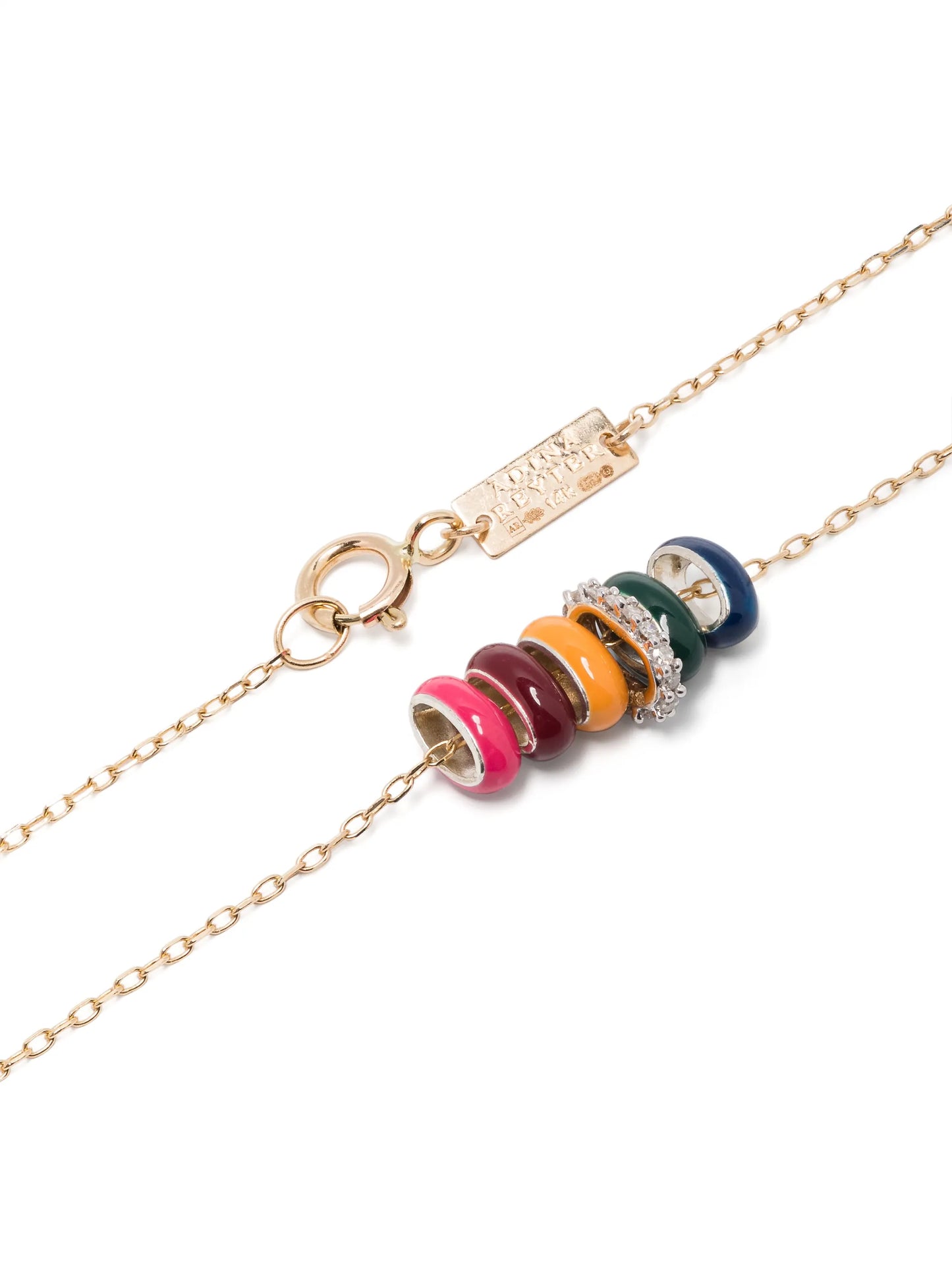 14kt yellow gold Bead Party Pumpkin Spice necklace