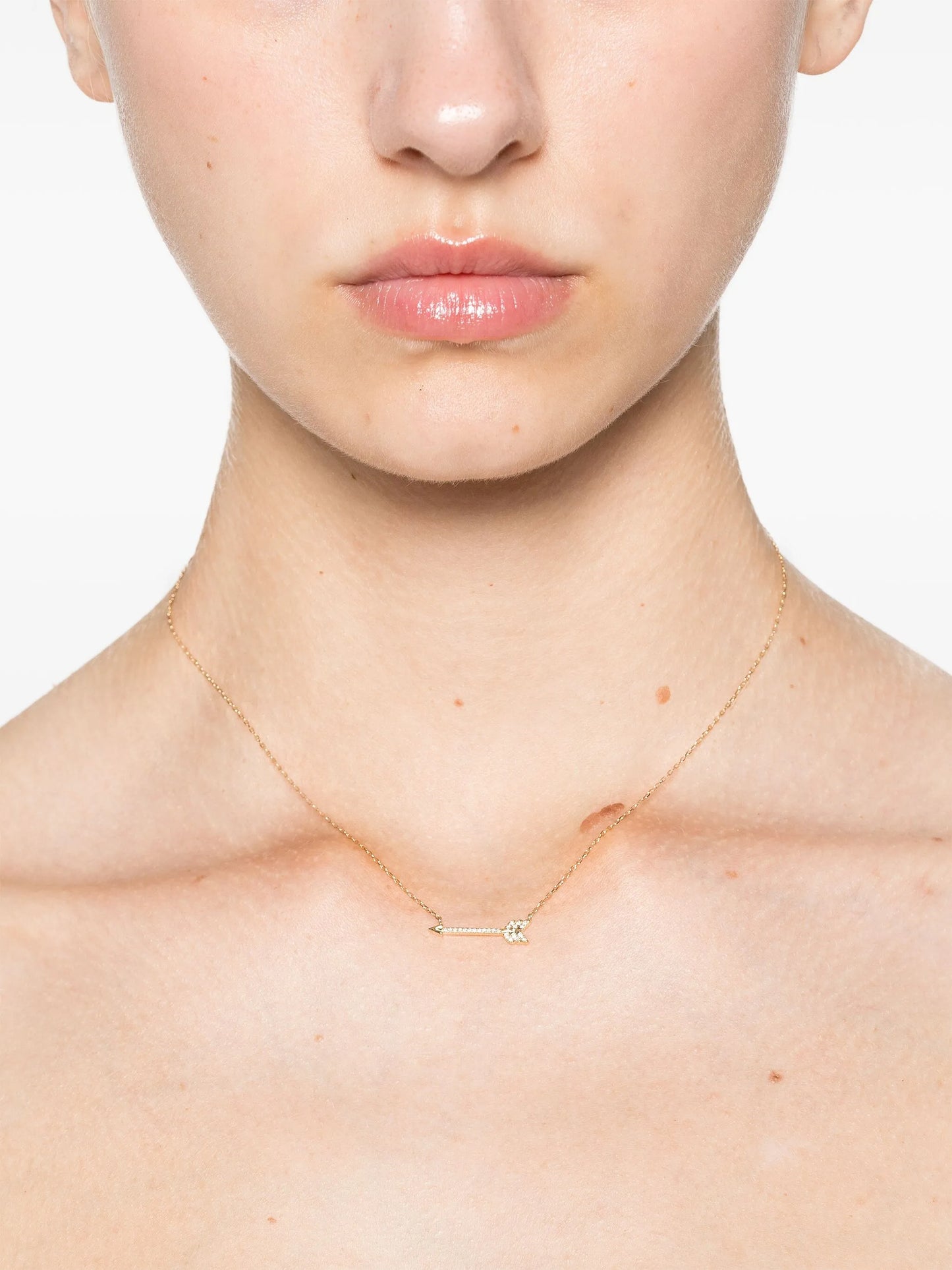 14kt yellow gold arrow-pendant necklace