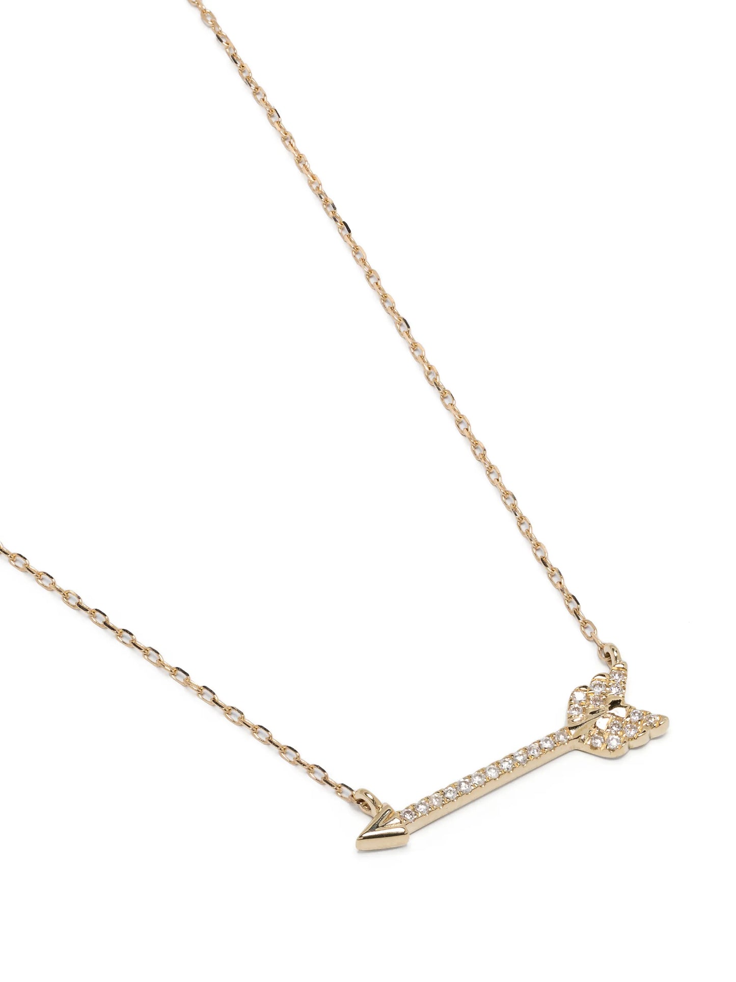 14kt yellow gold arrow-pendant necklace