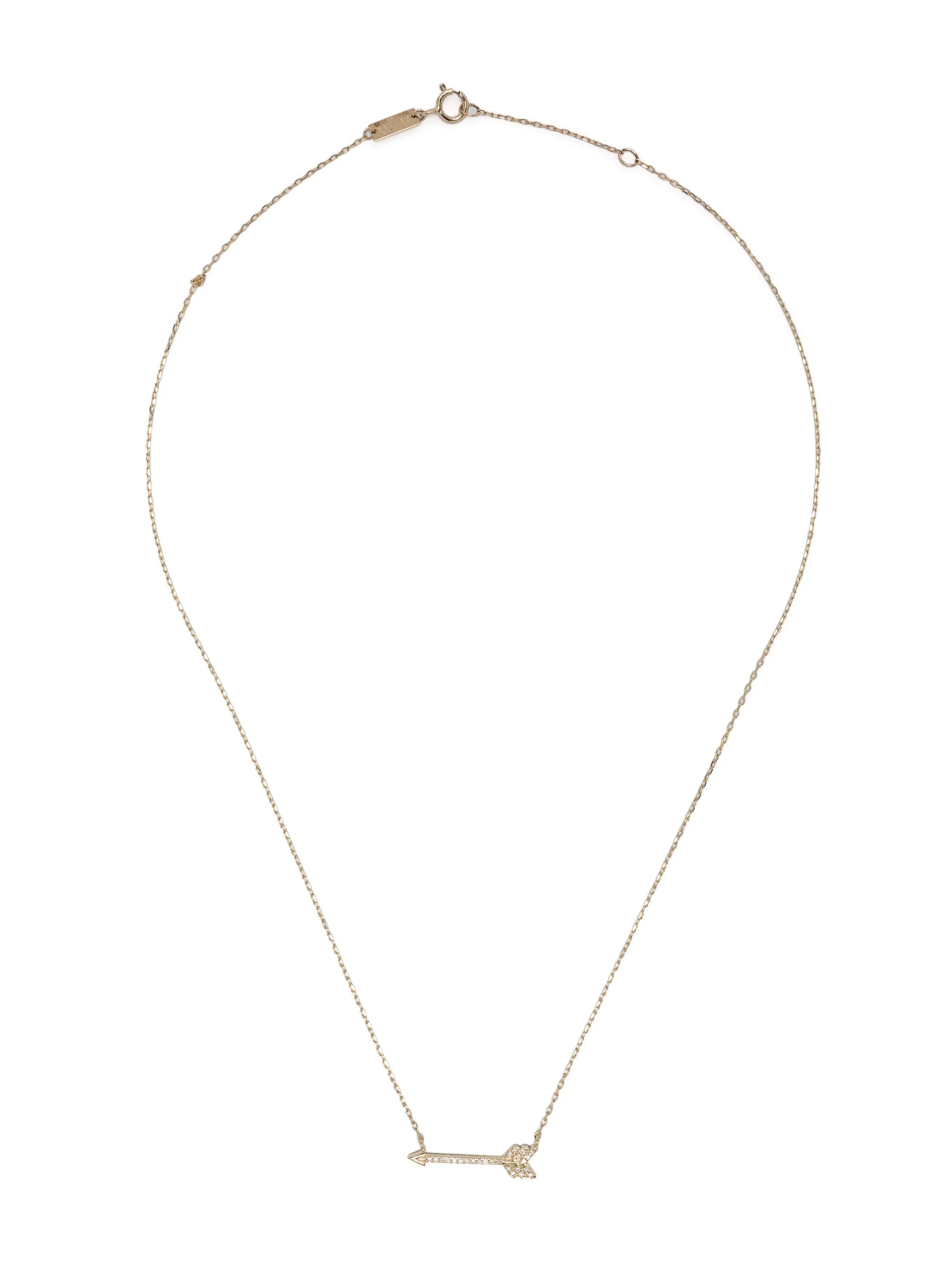 14kt yellow gold arrow-pendant necklace