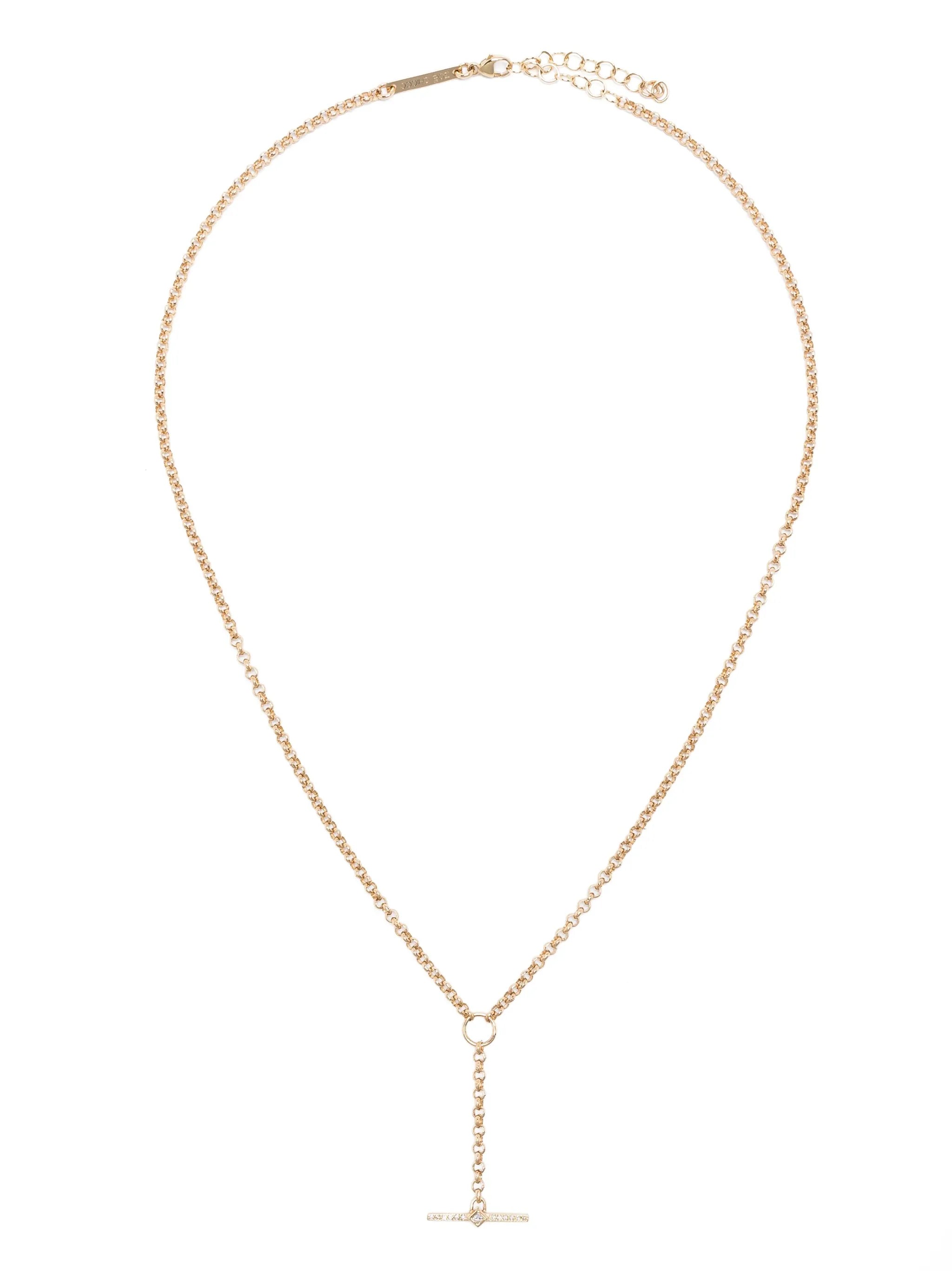 14kt yellow gold diamond necklace