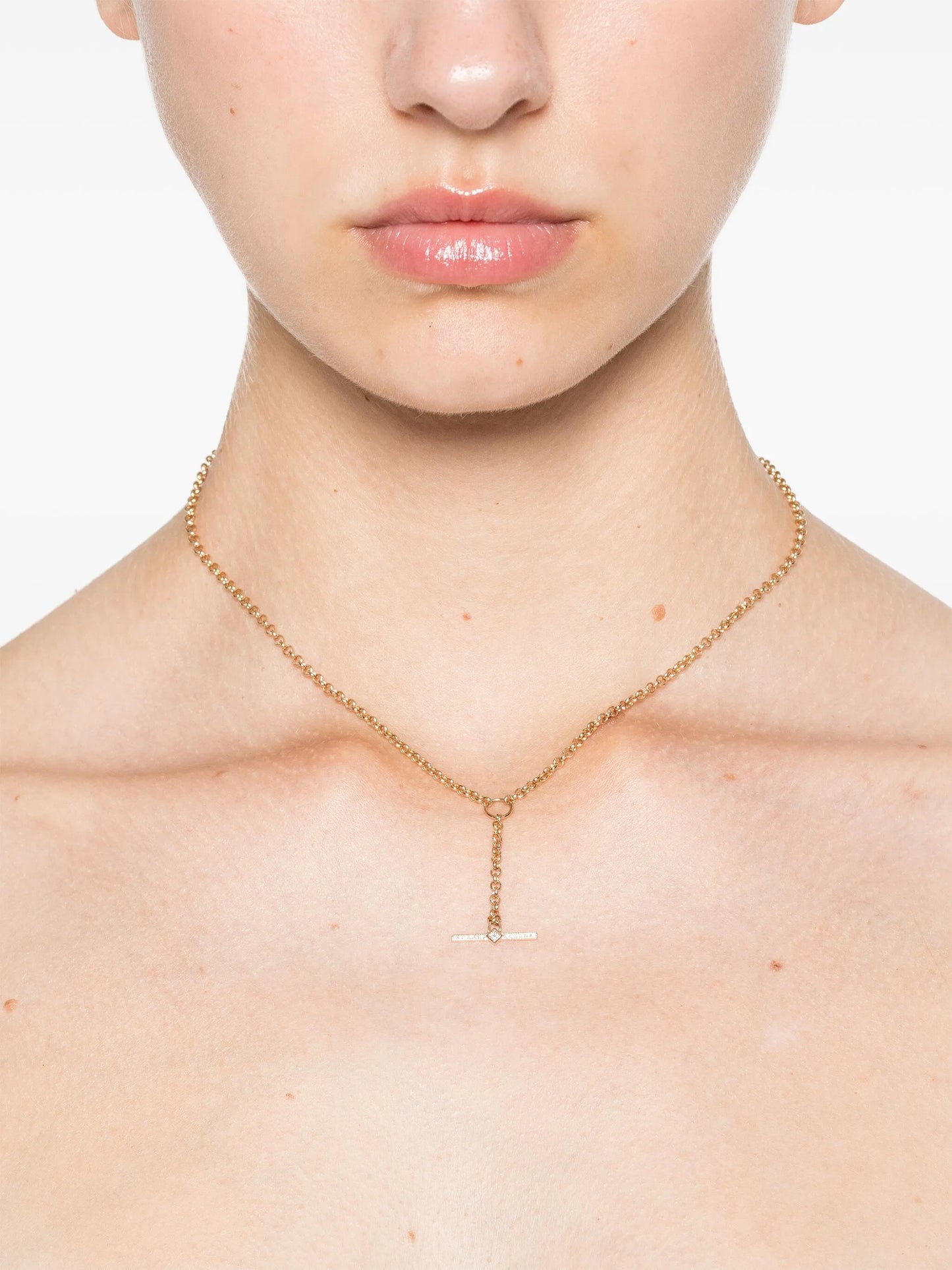 14kt yellow gold diamond necklace