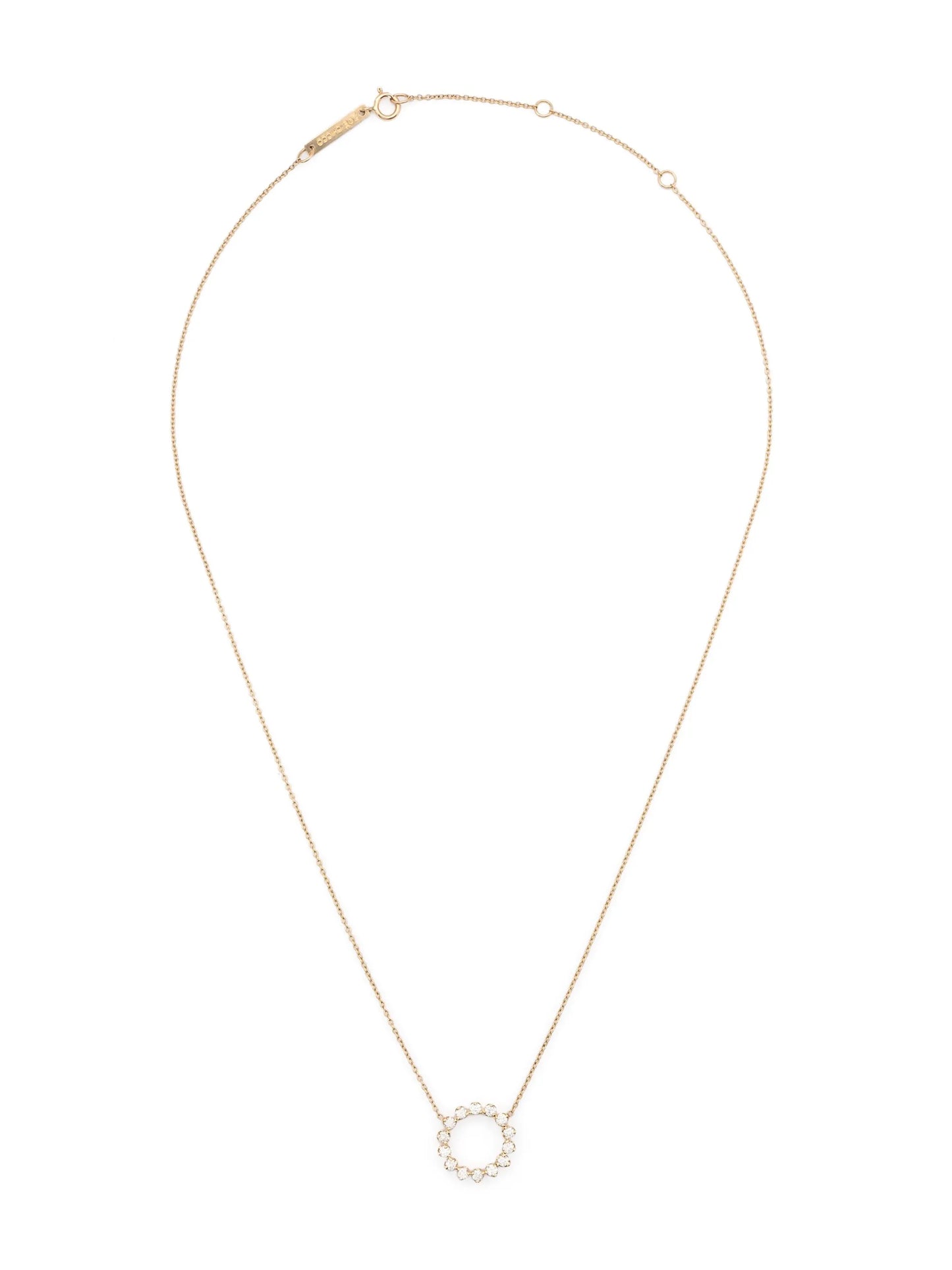 14kt yellow gold Open Sun diamond necklace