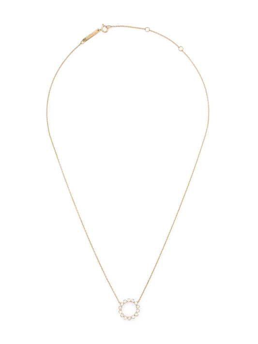 14kt yellow gold Open Sun diamond necklace