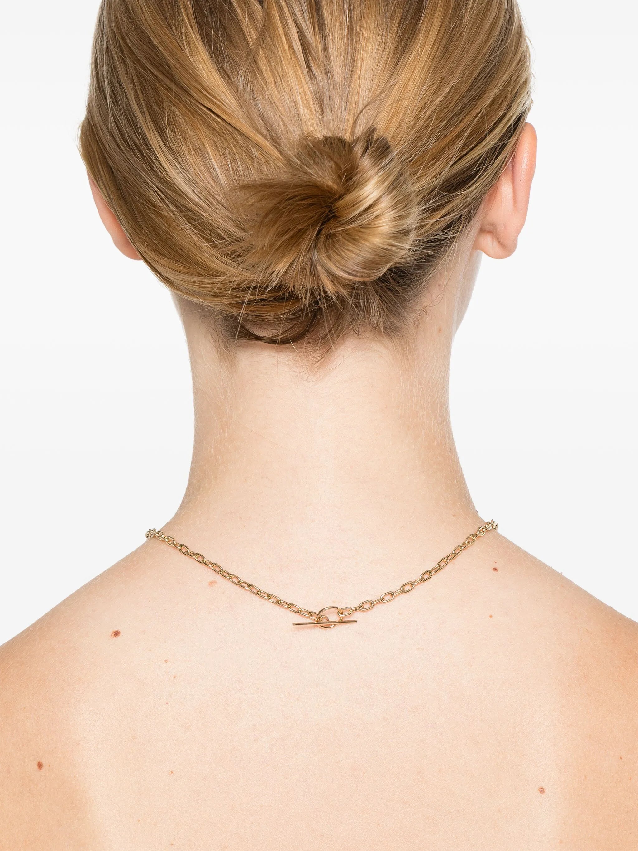 14kt yellow gold anchor-chain necklace