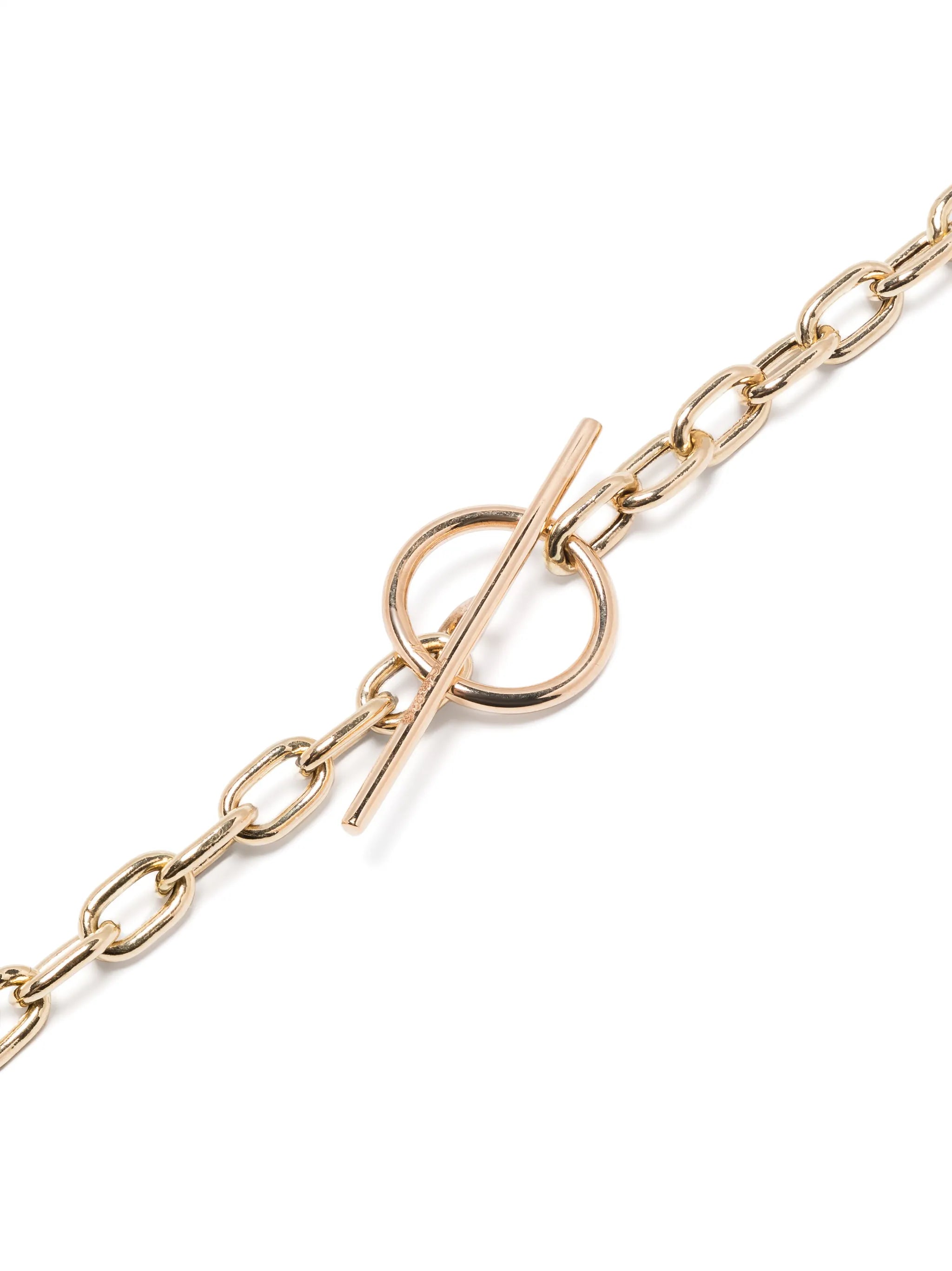 14kt yellow gold anchor-chain necklace