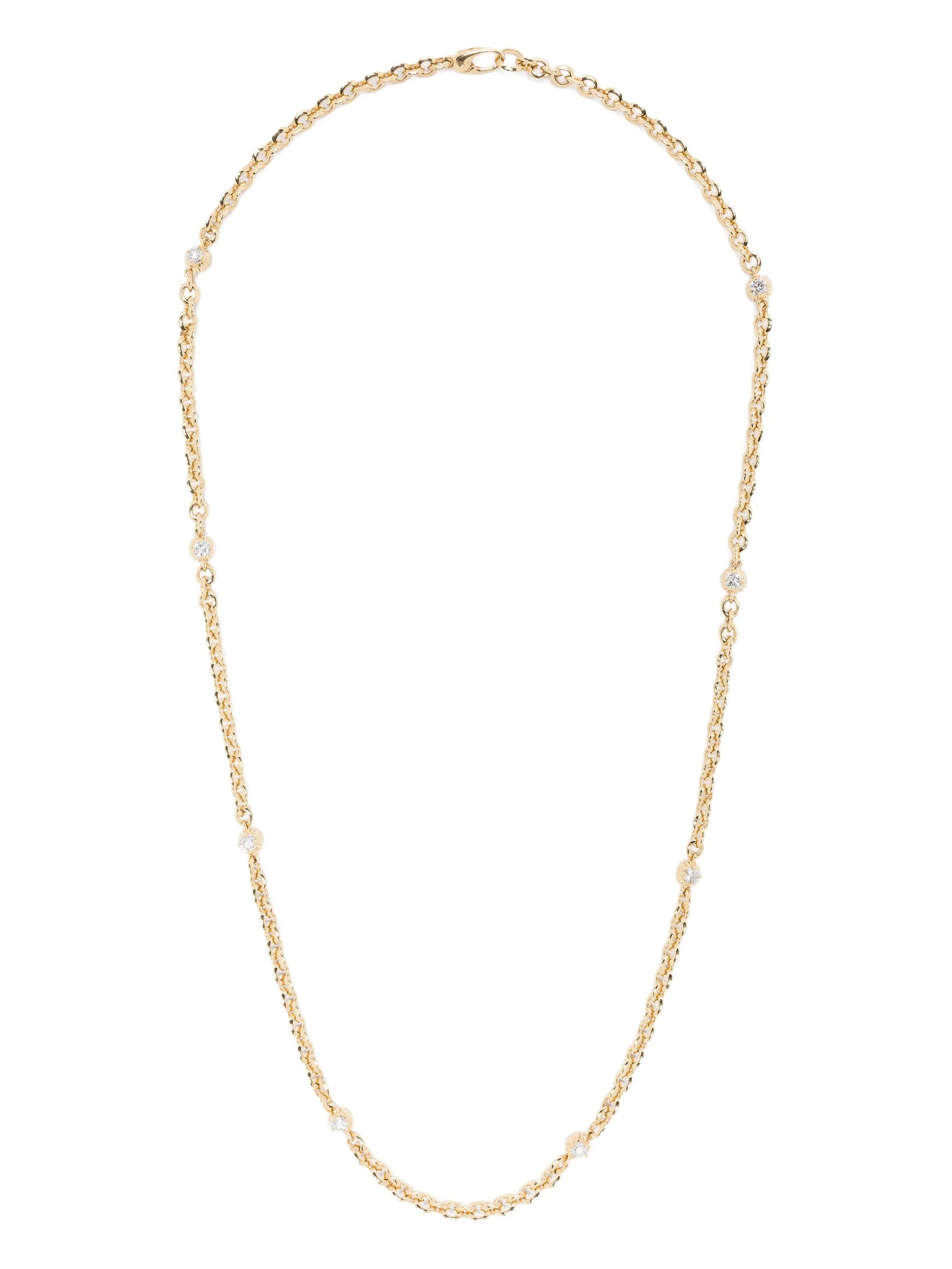 18kt yellow gold diamond necklace